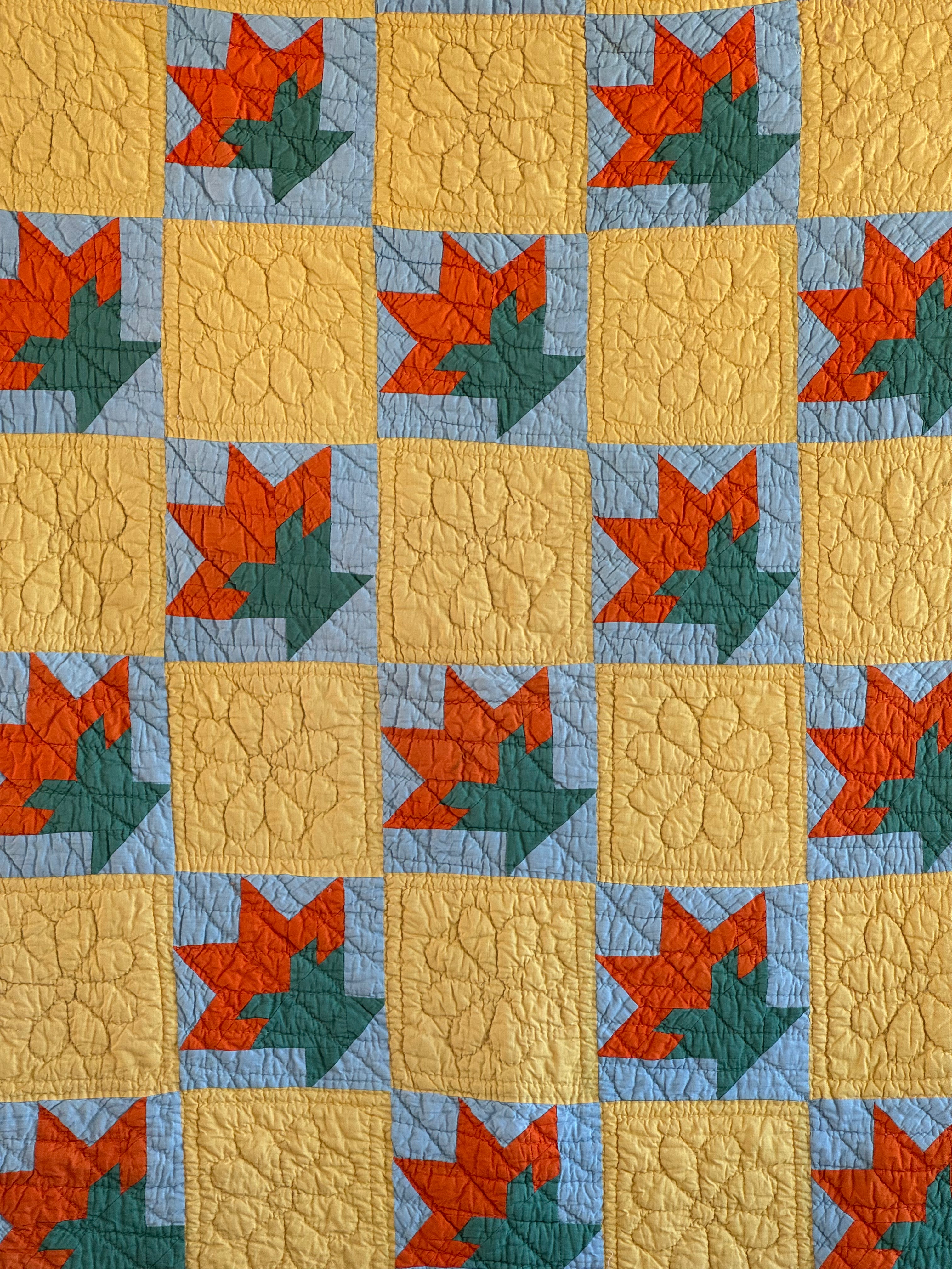 Vintage Quilt Cactus Basket Quilt