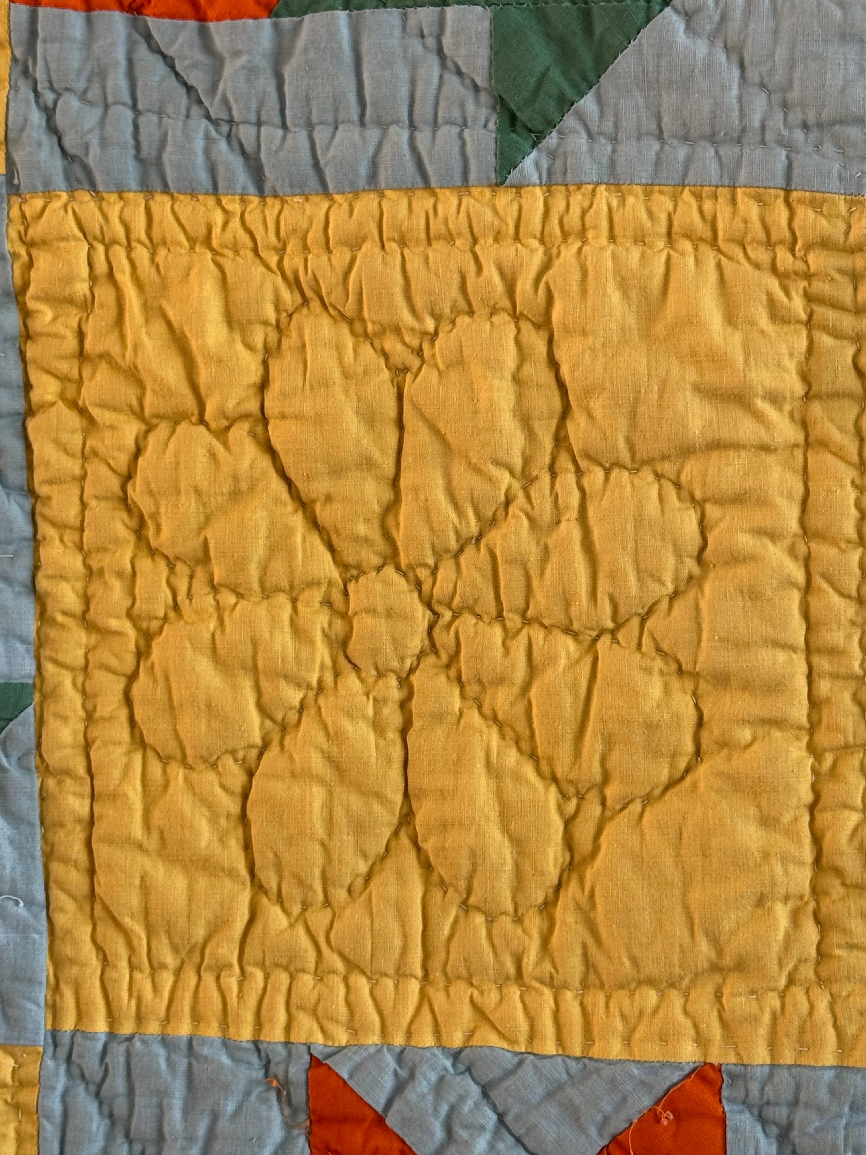 Vintage Quilt Cactus Basket Quilt