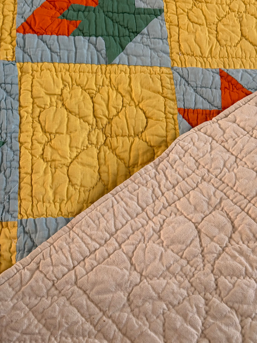 Vintage Quilt Cactus Basket Quilt