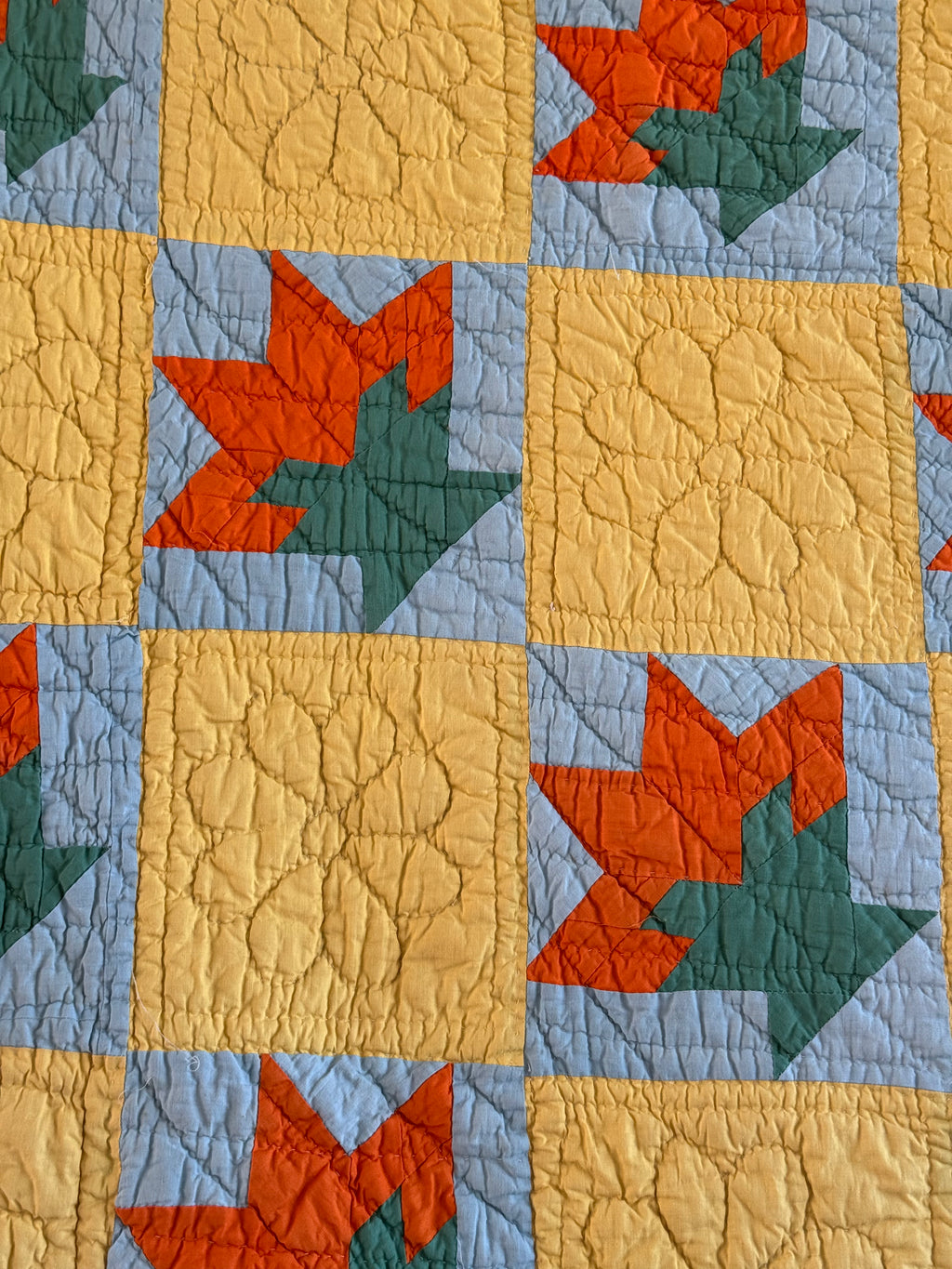 Vintage Quilt Cactus Basket Quilt