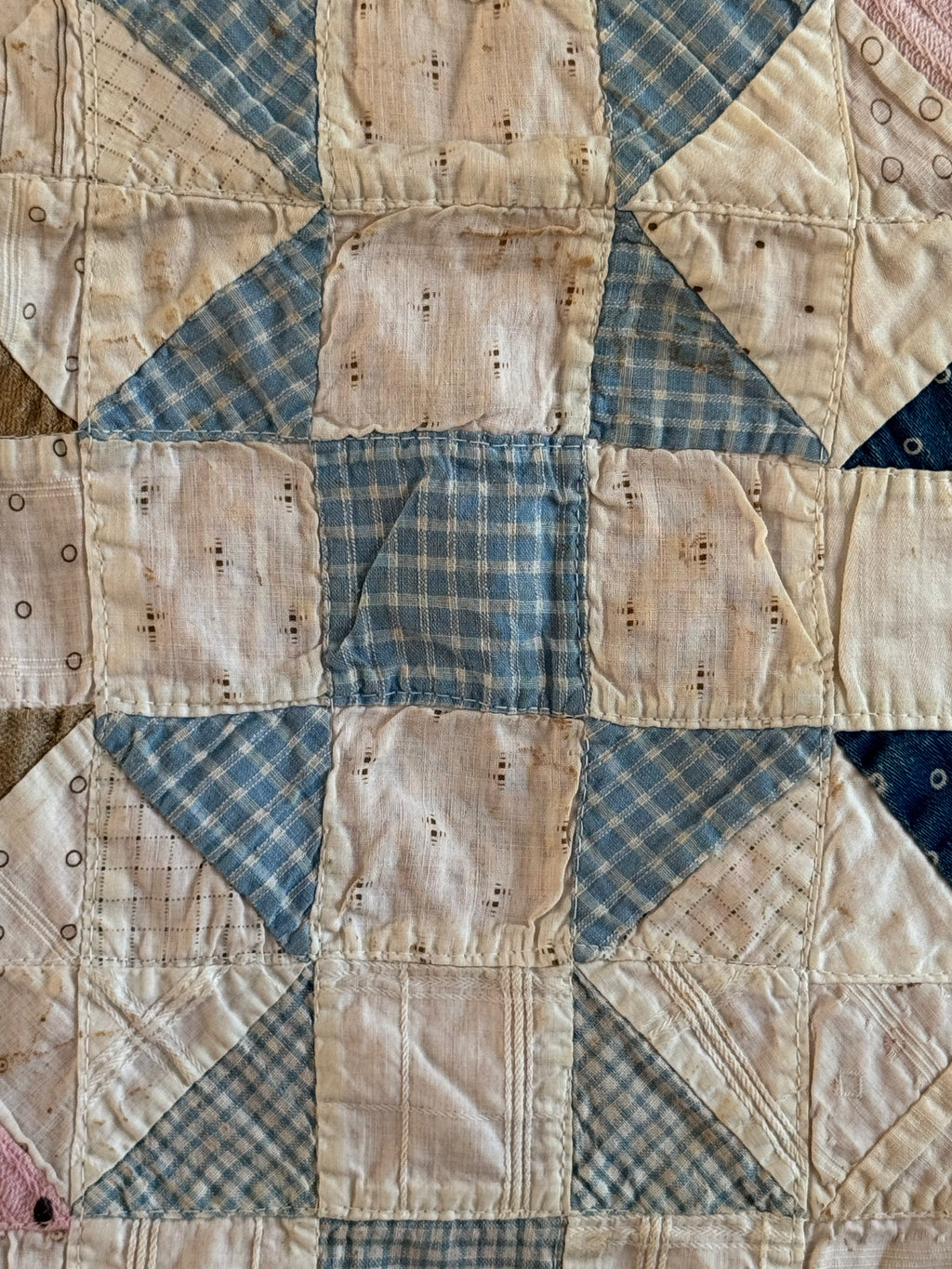 **SOLD** Vintage Quilt Pinwheel Variation  **SOLD**