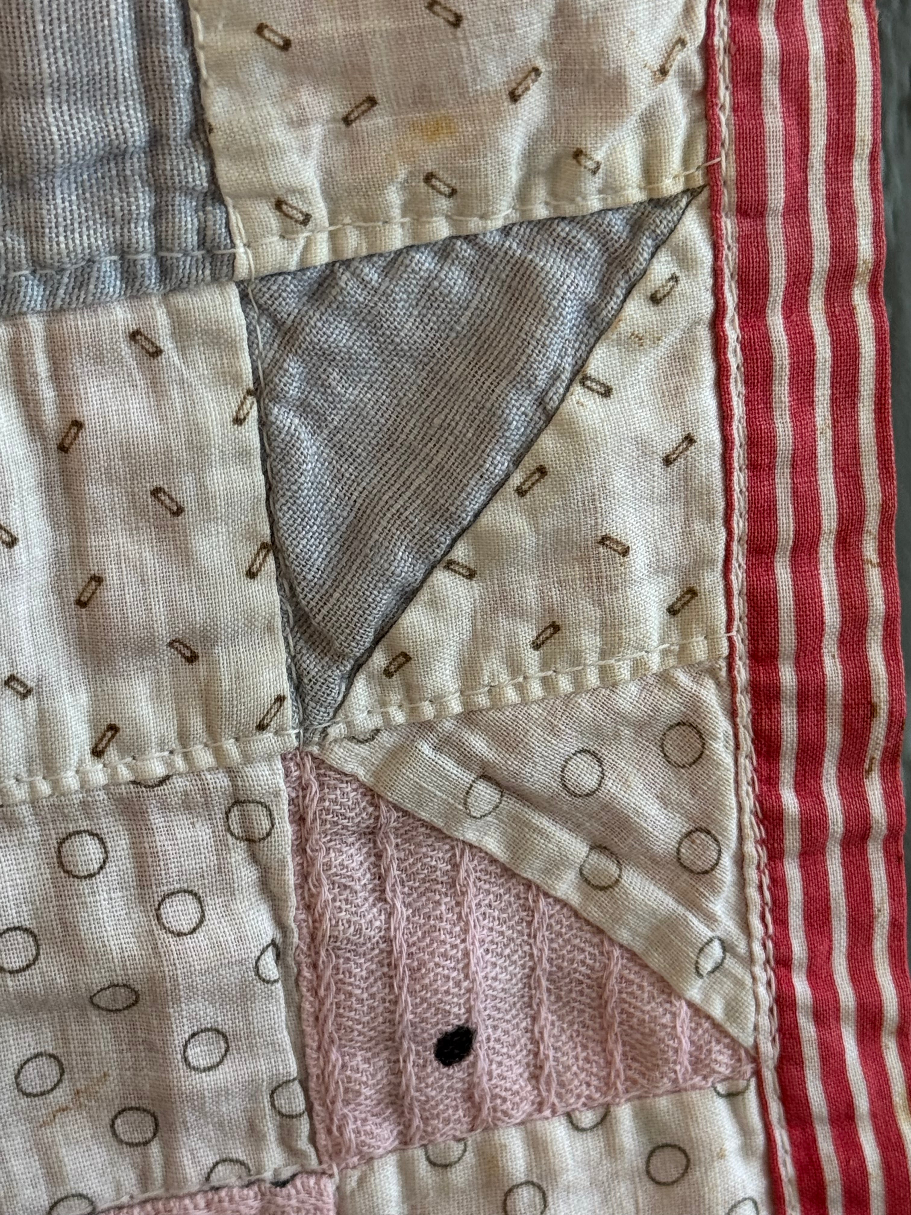 **SOLD** Vintage Quilt Pinwheel Variation  **SOLD**