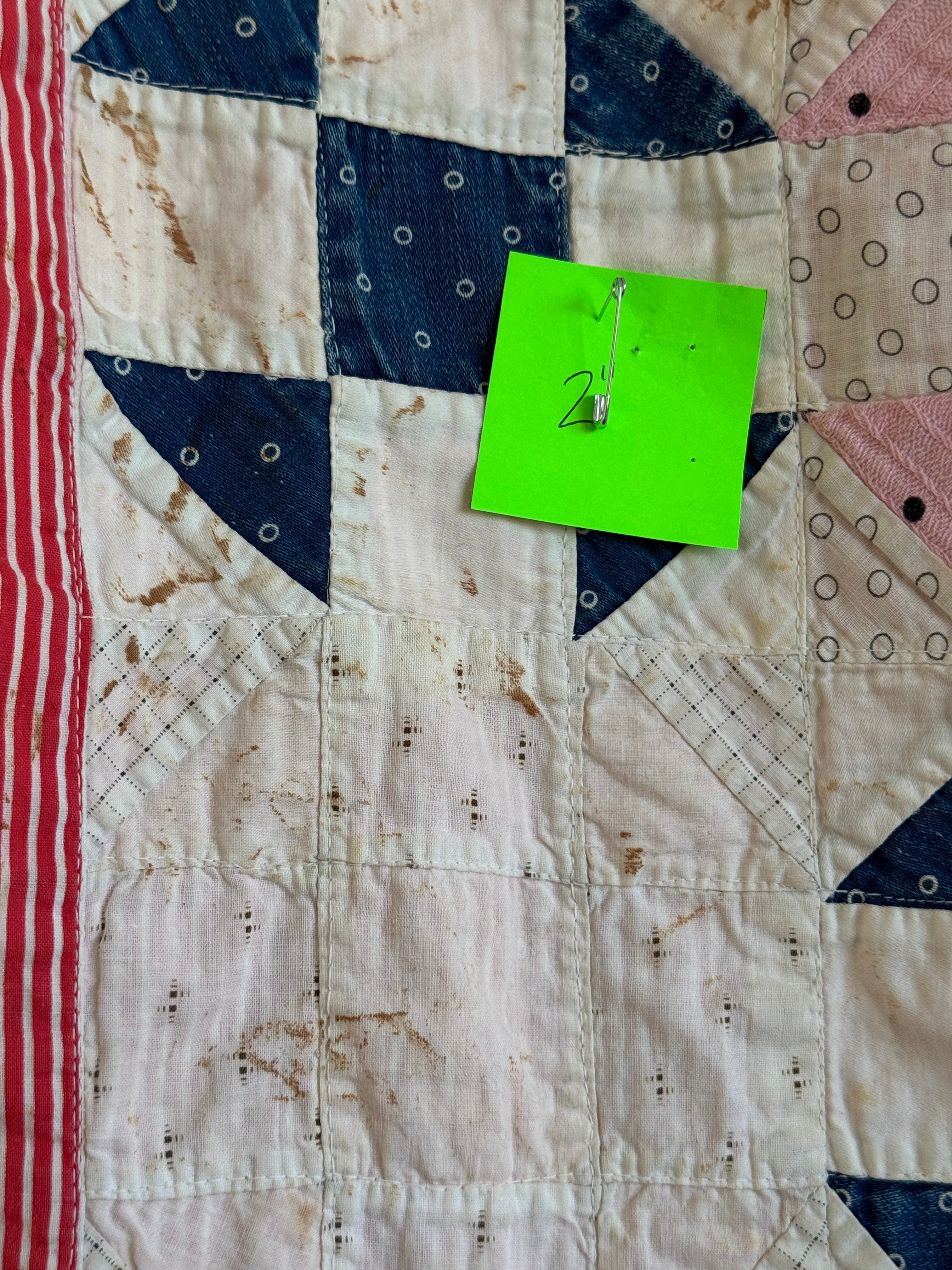 **SOLD** Vintage Quilt Pinwheel Variation  **SOLD**