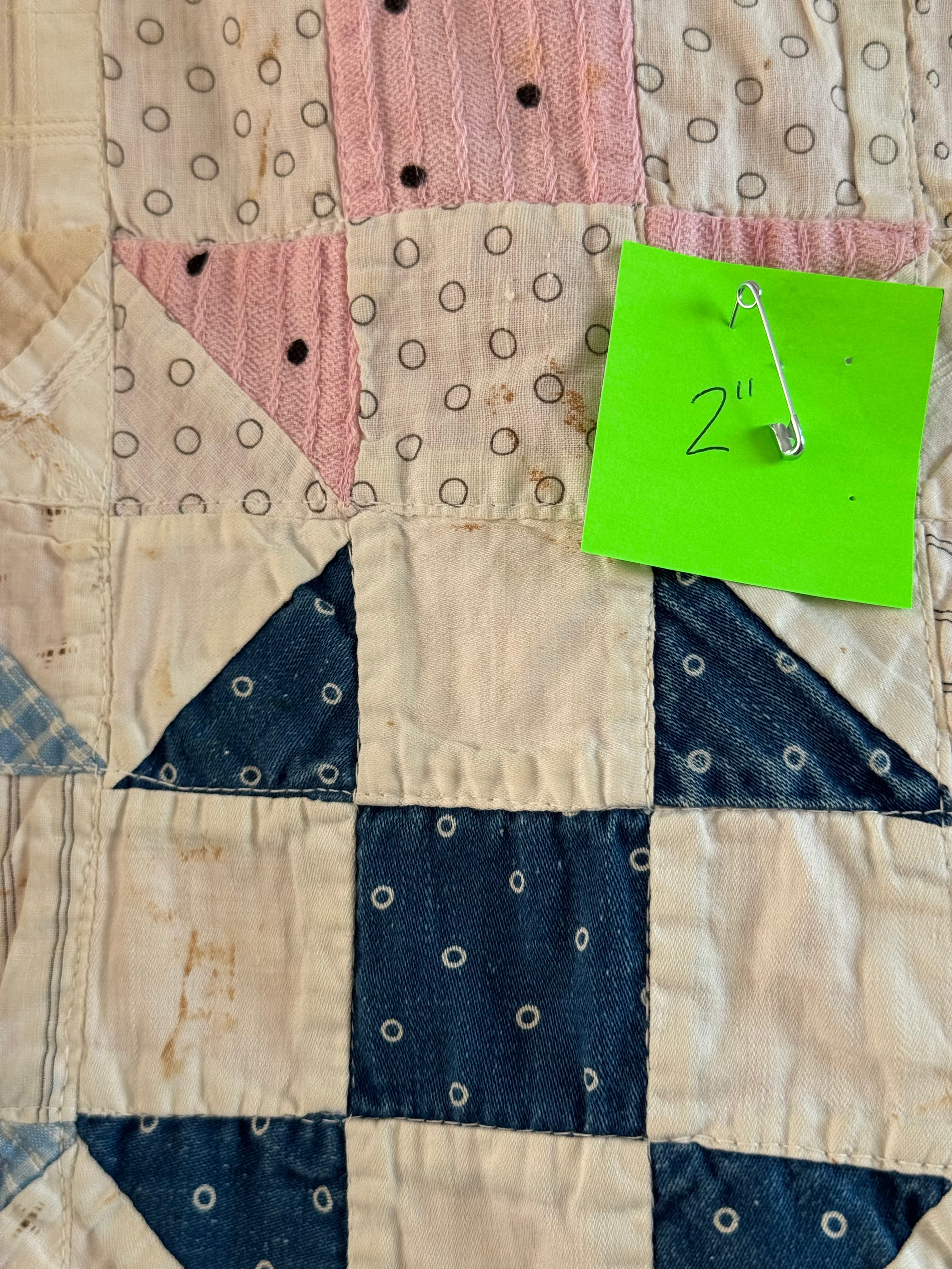 **SOLD** Vintage Quilt Pinwheel Variation  **SOLD**