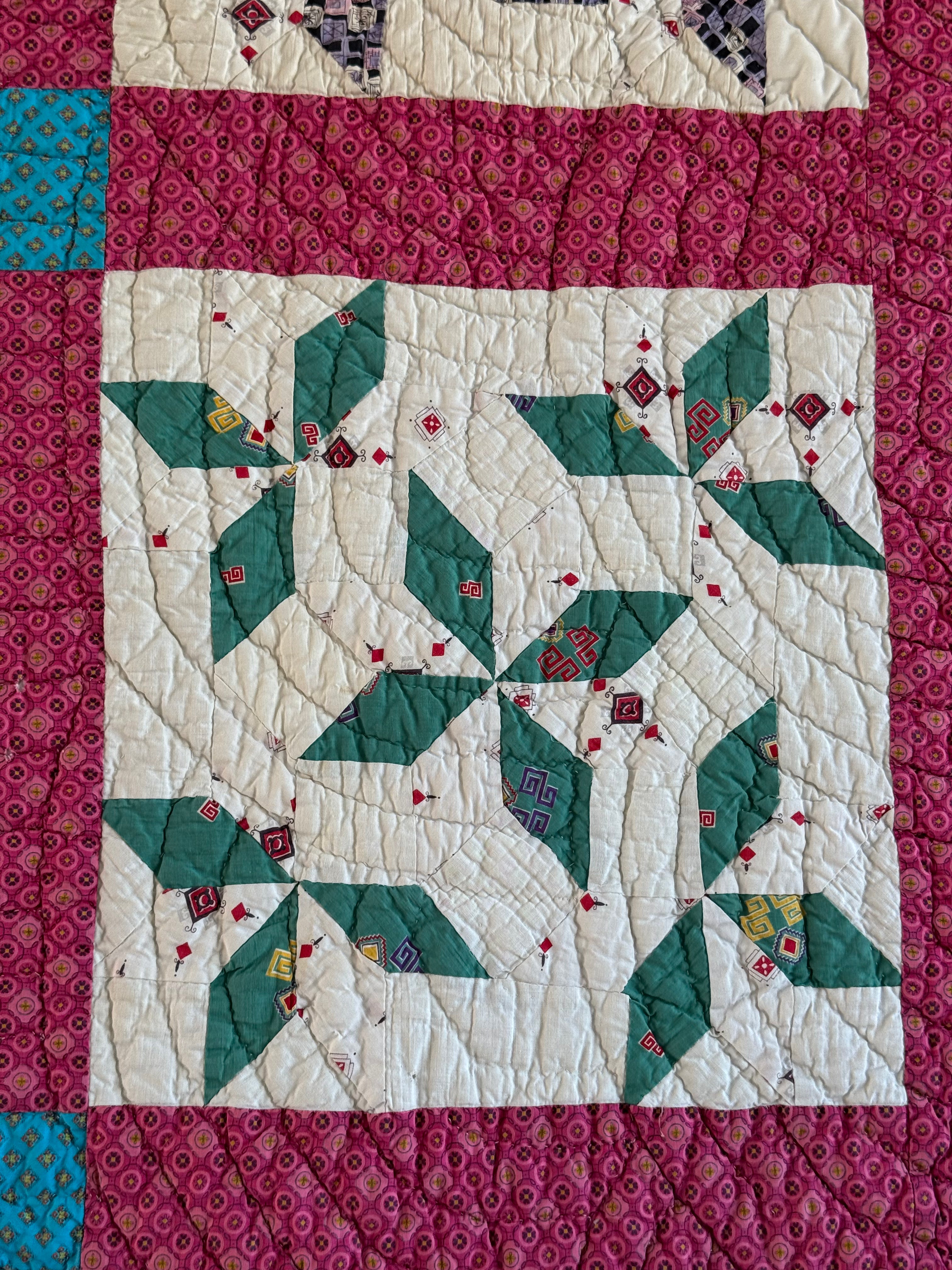 Vintage Quilt Friendship Star Variation