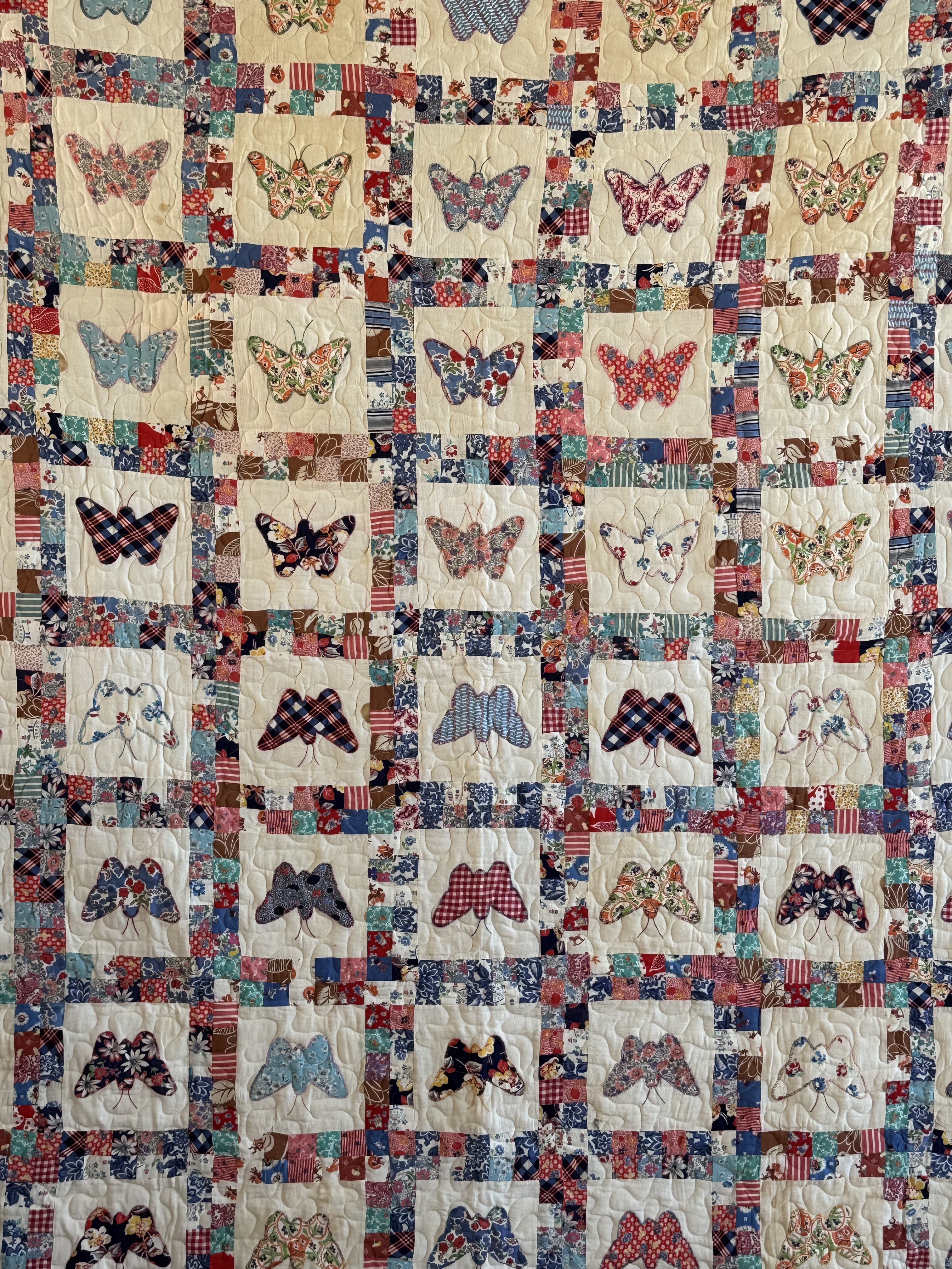 **SOLD** Vintage Quilt Feed Sack Butterfly ** SOLD**