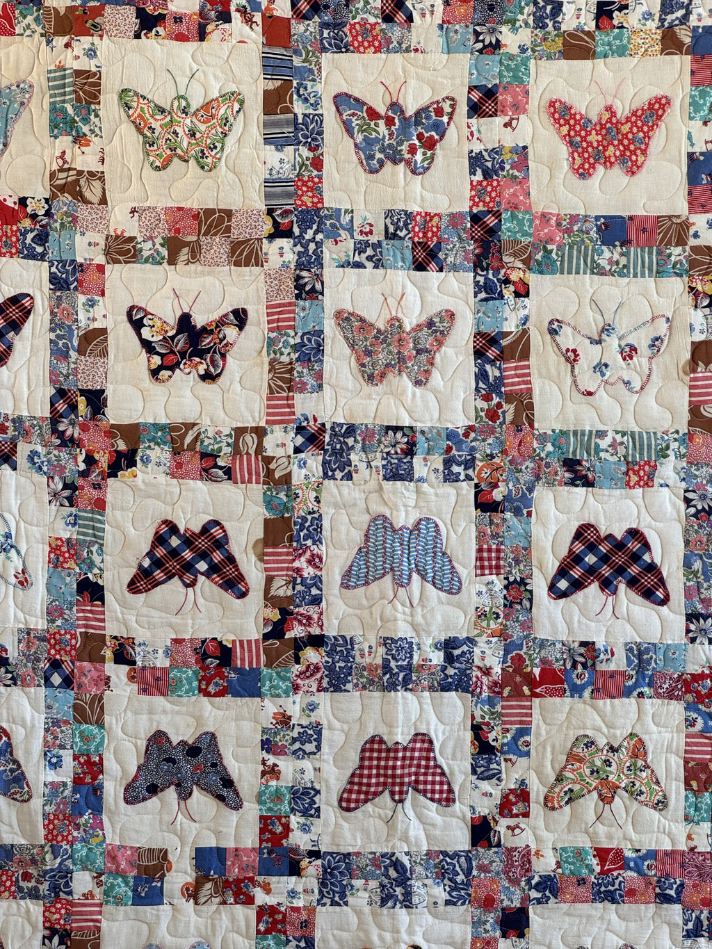 **SOLD** Vintage Quilt Feed Sack Butterfly ** SOLD**