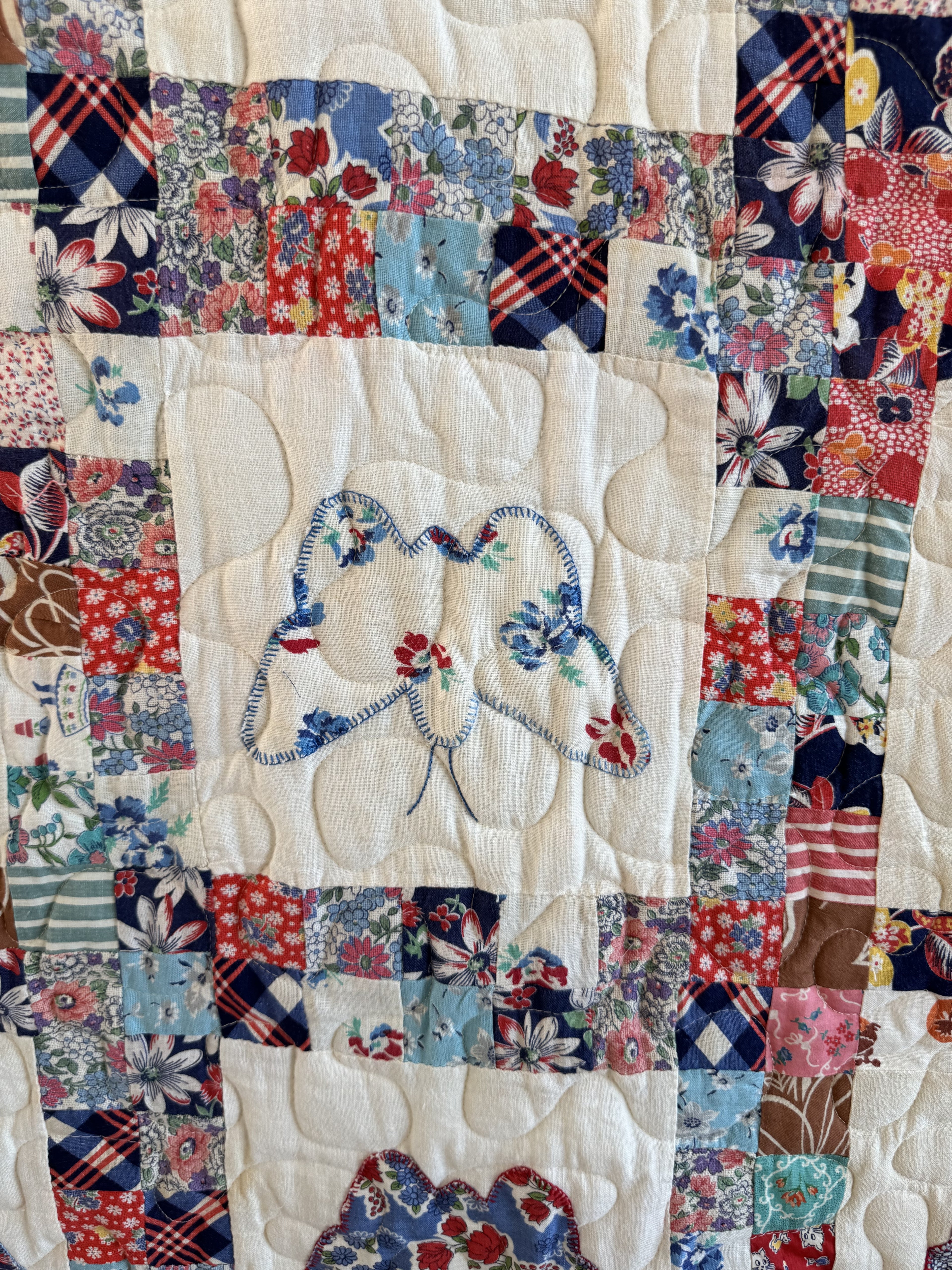 **SOLD** Vintage Quilt Feed Sack Butterfly ** SOLD**
