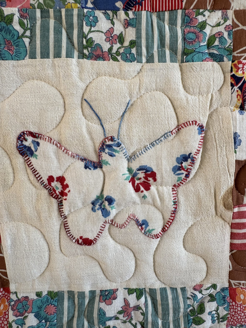**SOLD** Vintage Quilt Feed Sack Butterfly ** SOLD**