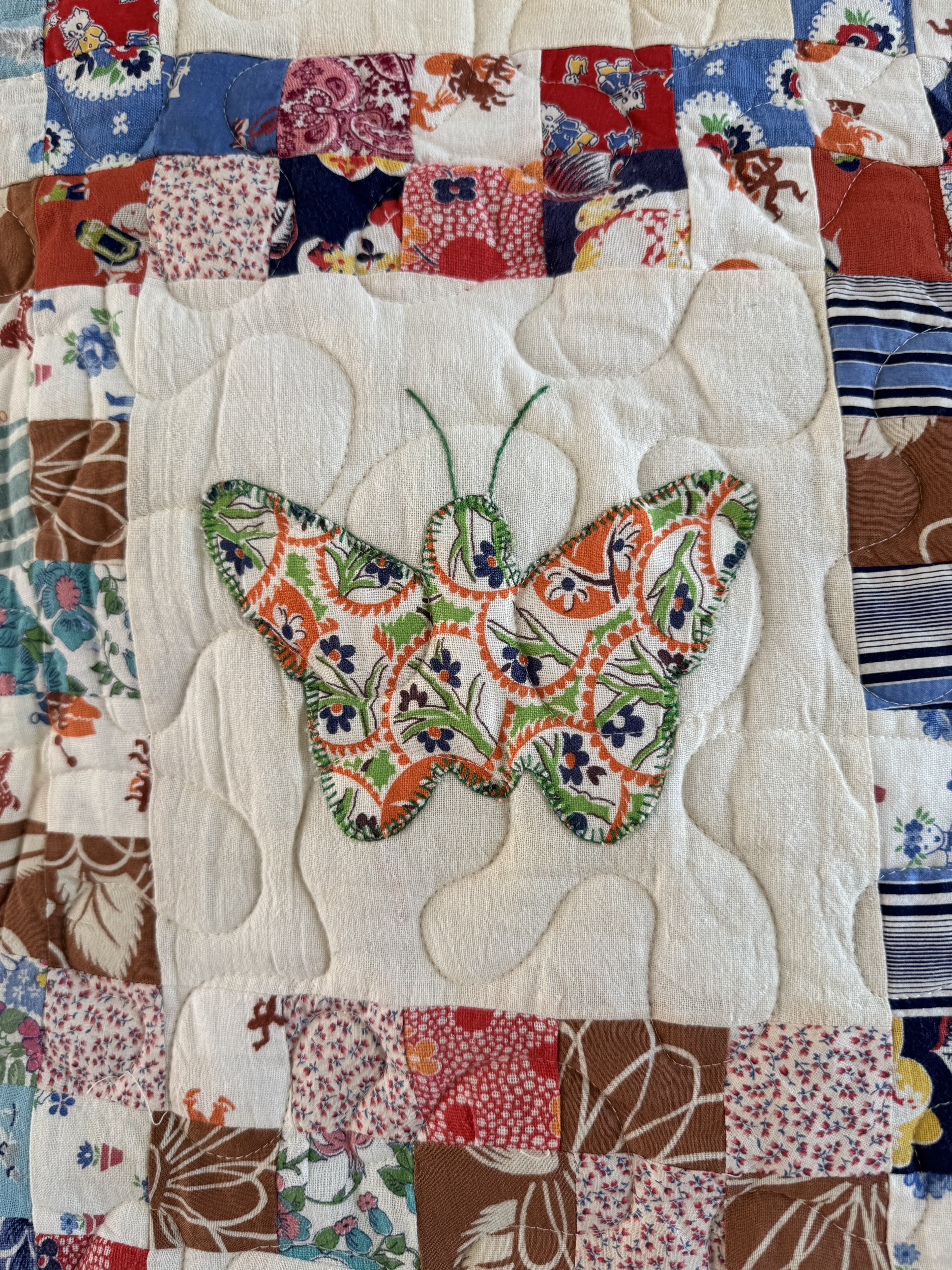**SOLD** Vintage Quilt Feed Sack Butterfly ** SOLD**