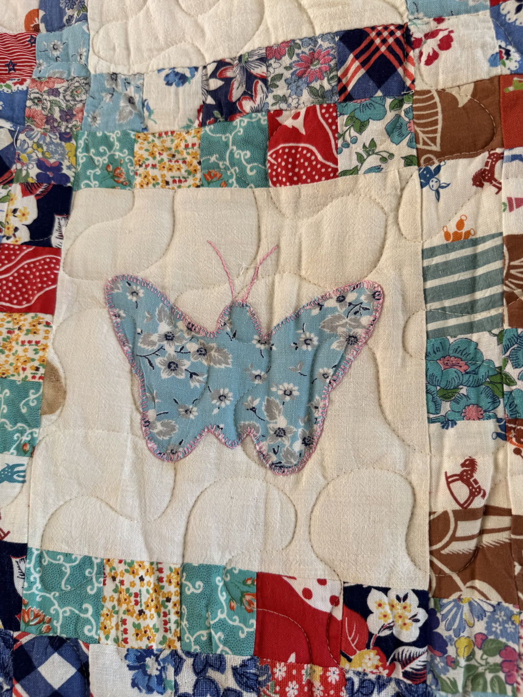 **SOLD** Vintage Quilt Feed Sack Butterfly ** SOLD**