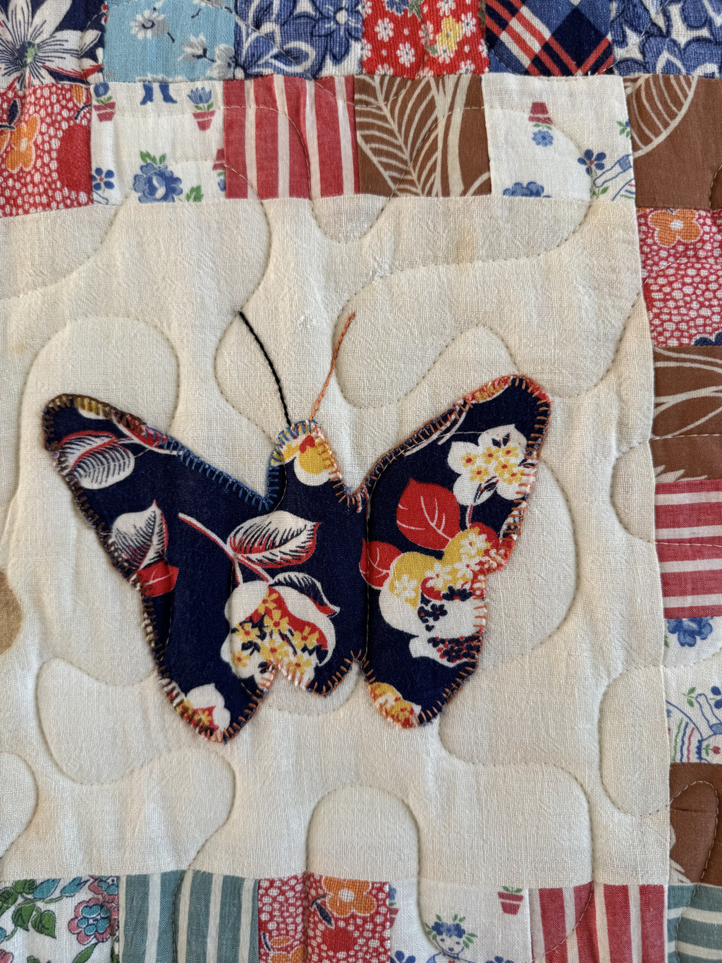 **SOLD** Vintage Quilt Feed Sack Butterfly ** SOLD**