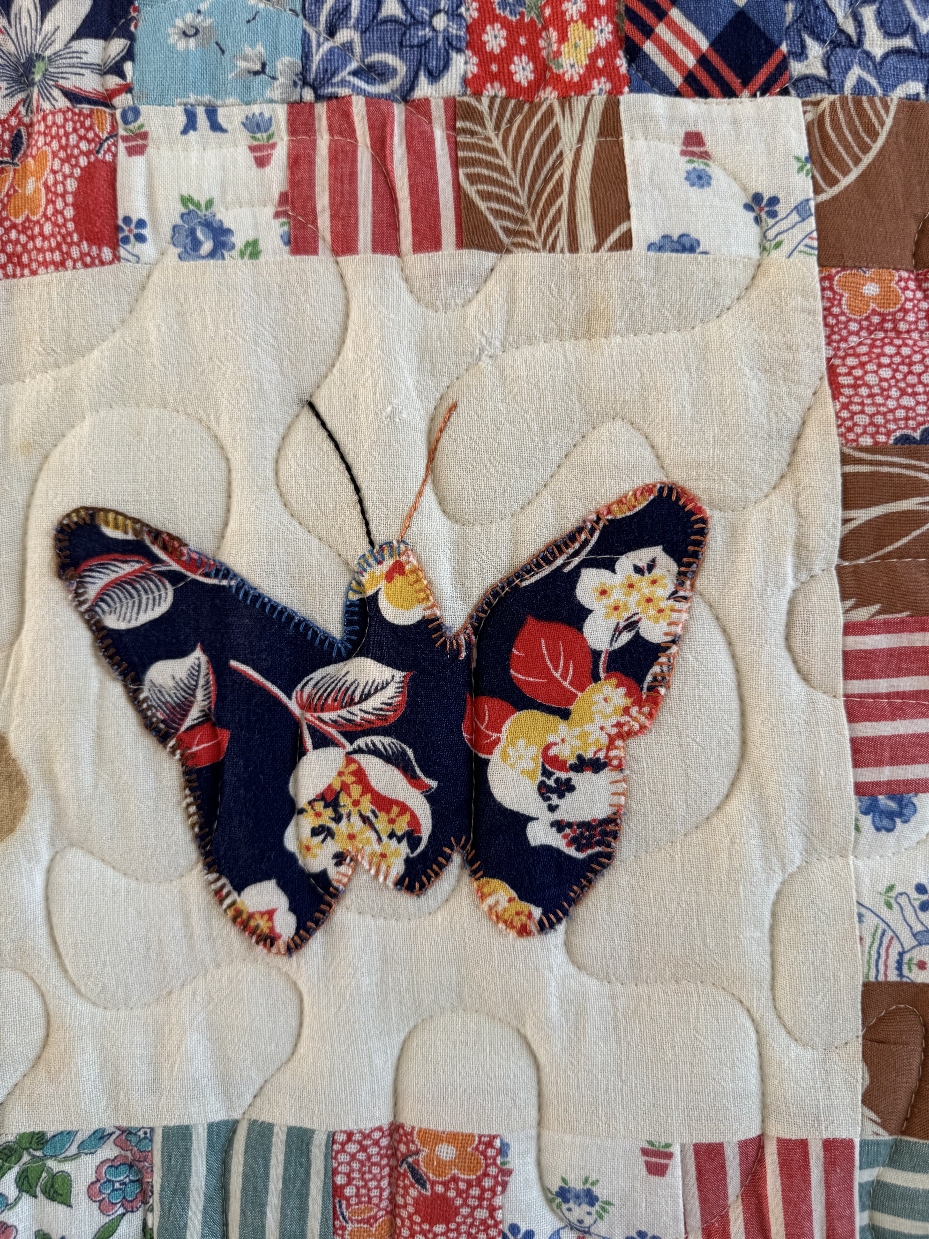 **SOLD** Vintage Quilt Feed Sack Butterfly ** SOLD**