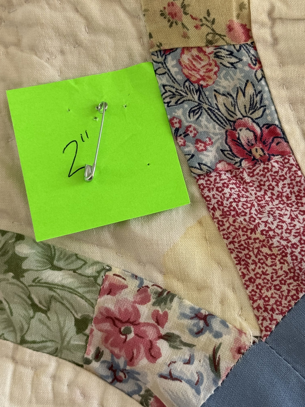 Vintage Quilt Double Wedding Ring Feed Sack