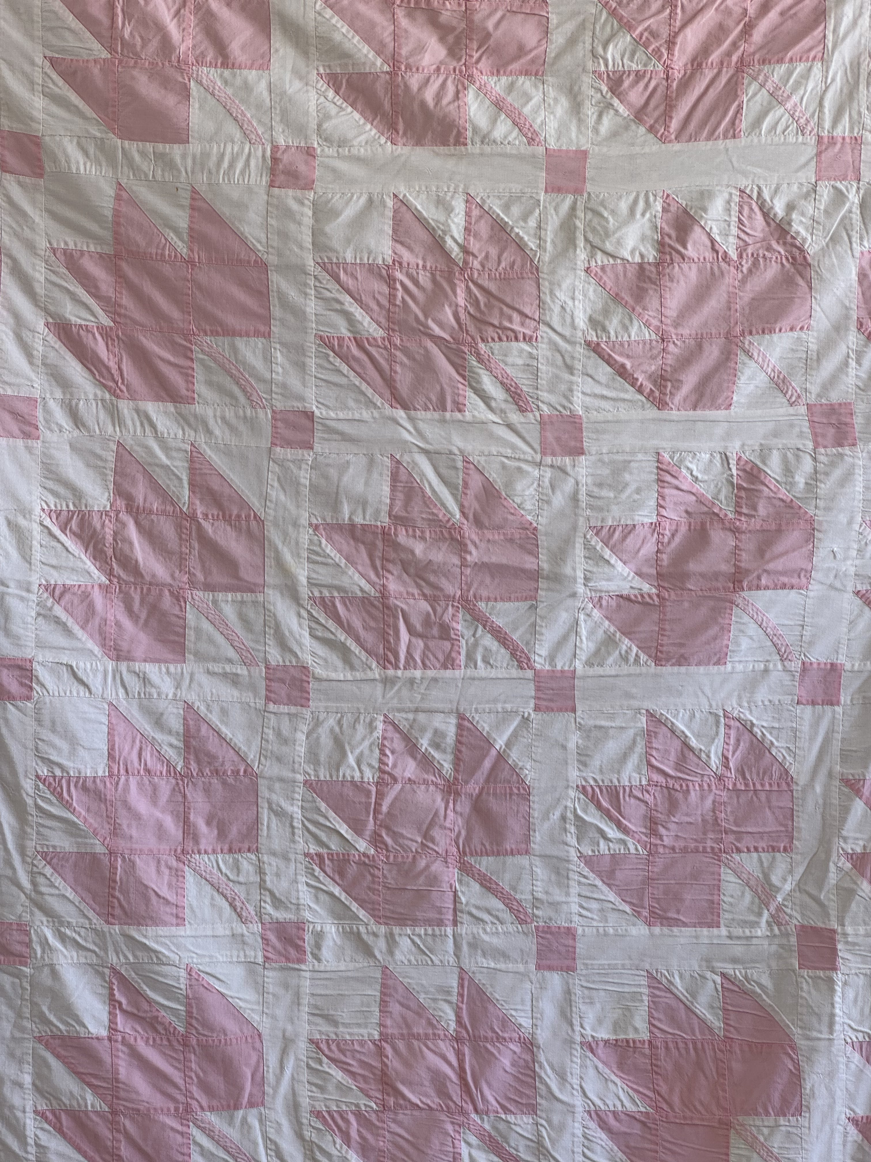 Vintage Quilt Pink Maple Leaf