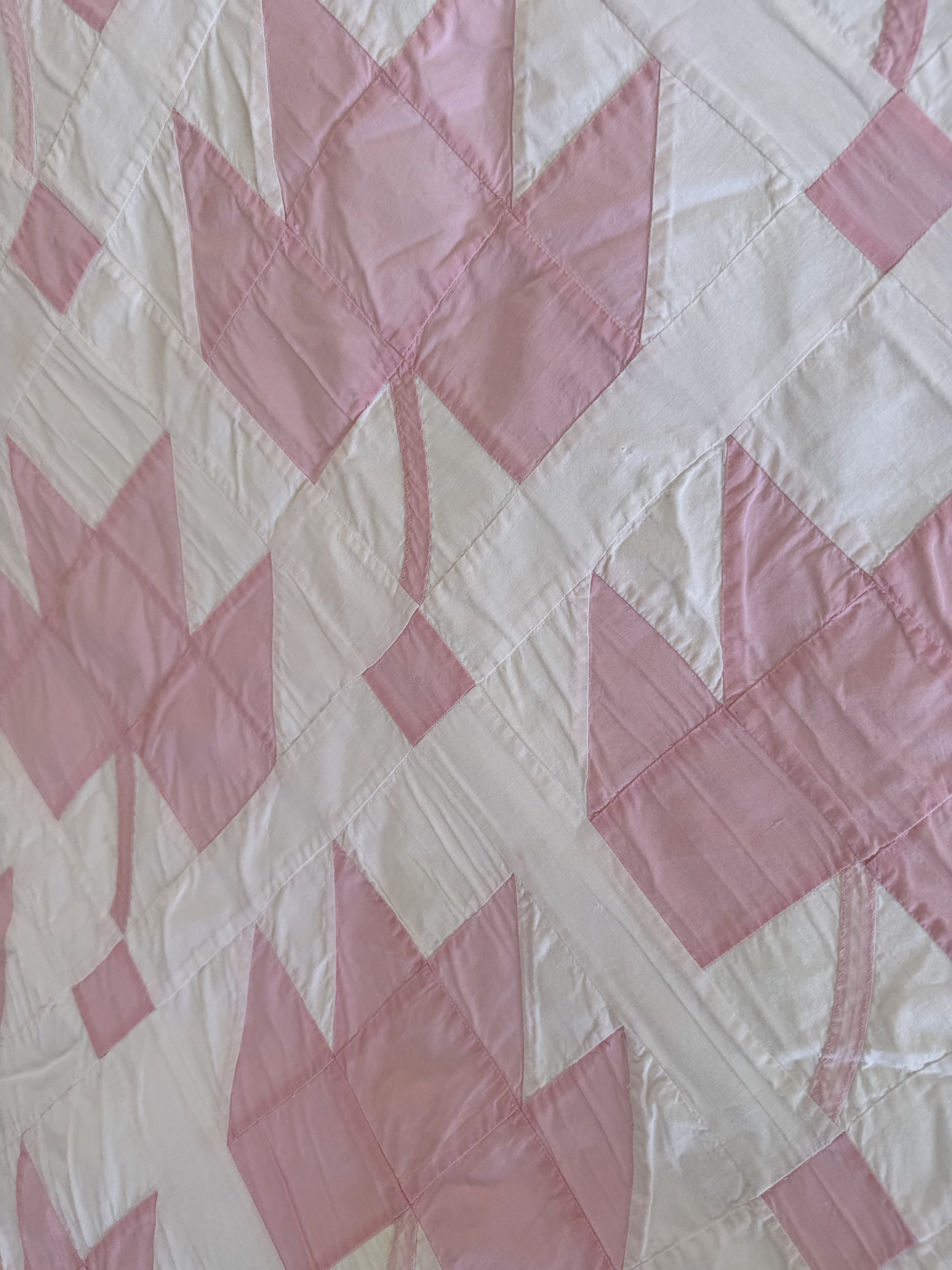 Vintage Quilt Pink Maple Leaf