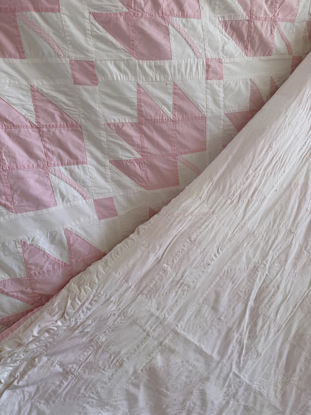 Vintage Quilt Pink Maple Leaf
