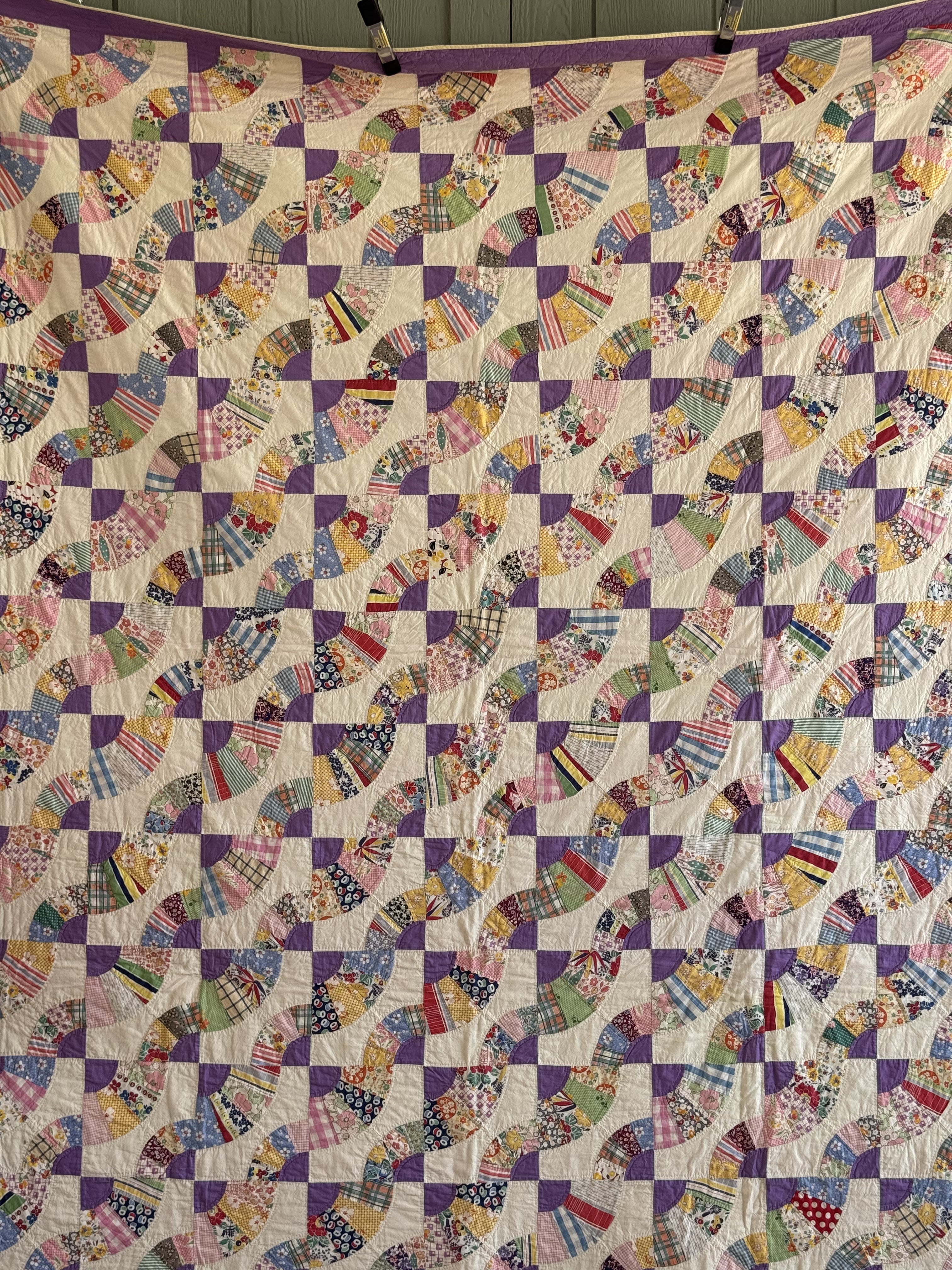 Vintage Quilt Grandmother's Fan Variation