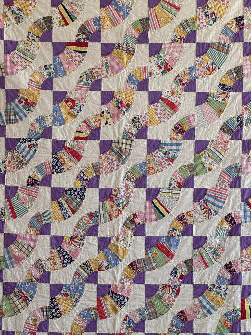 Vintage Quilt Grandmother's Fan Variation