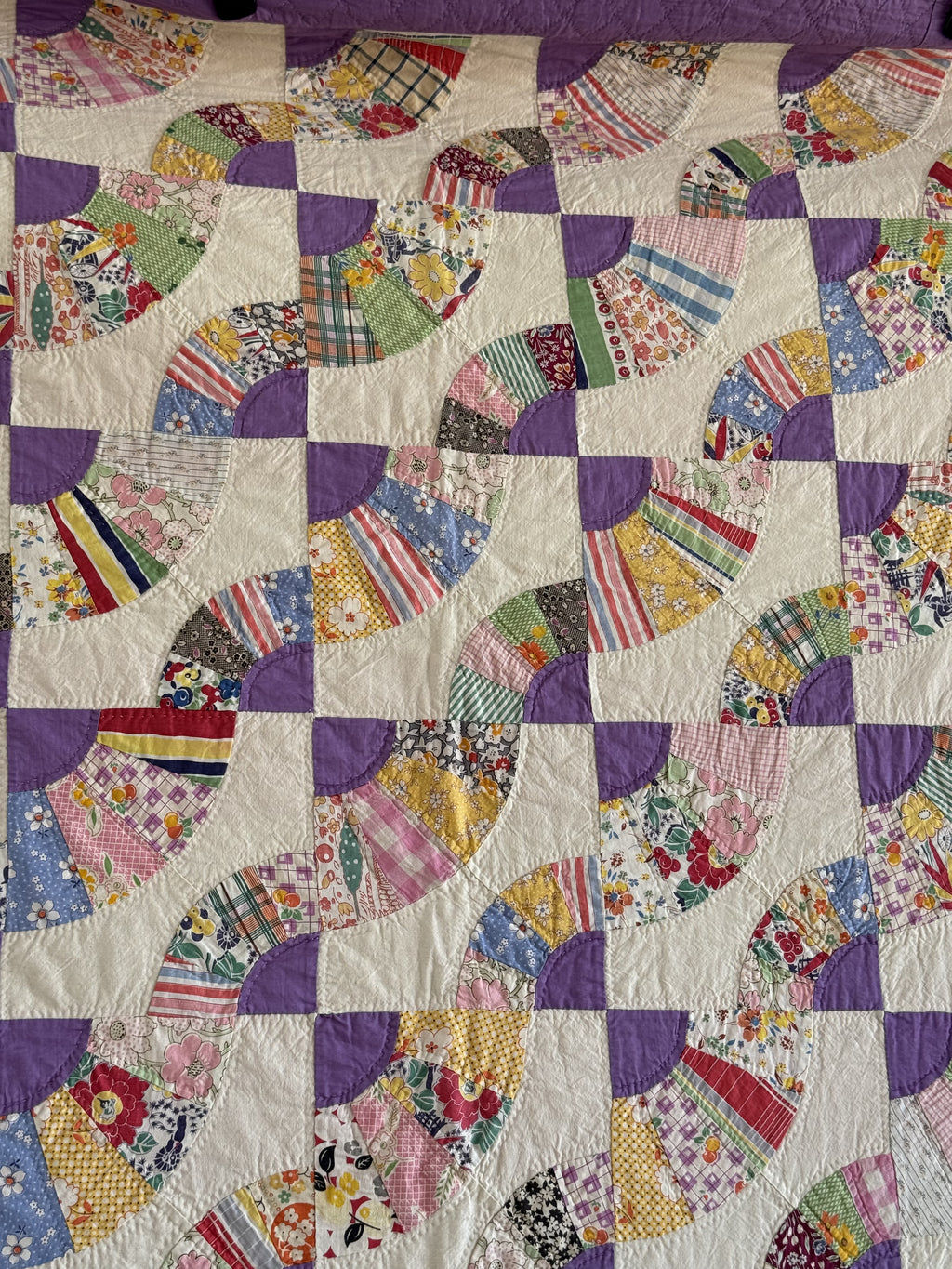 Vintage Quilt Grandmother's Fan Variation