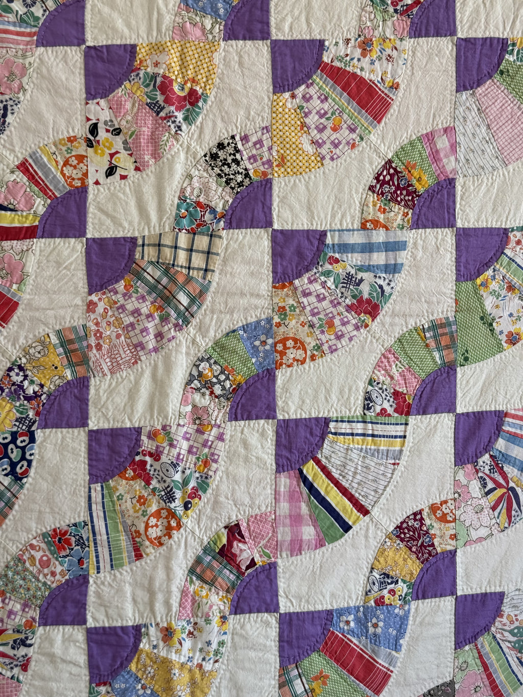 Vintage Quilt Grandmother's Fan Variation