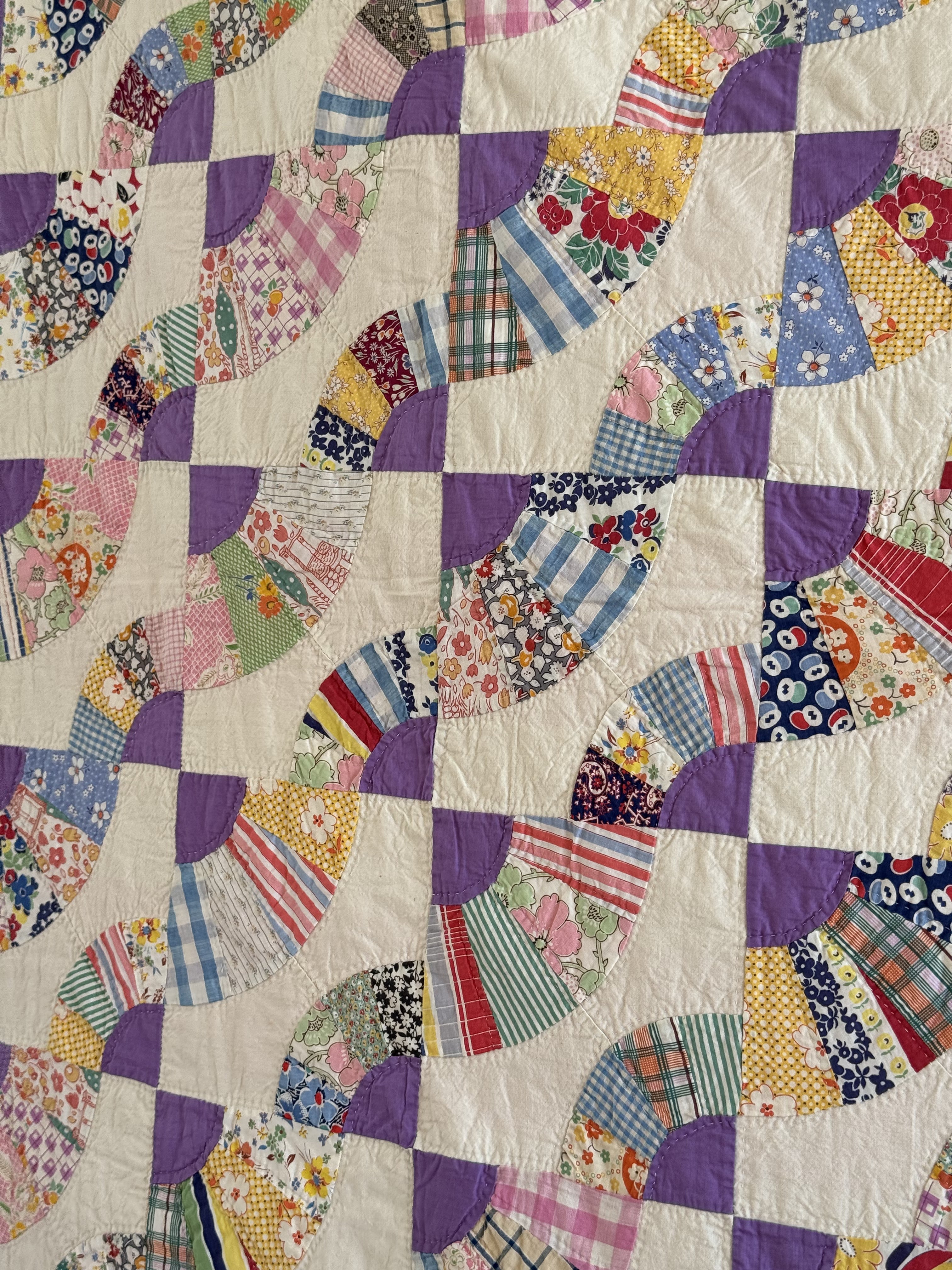 Vintage Quilt Grandmother's Fan Variation