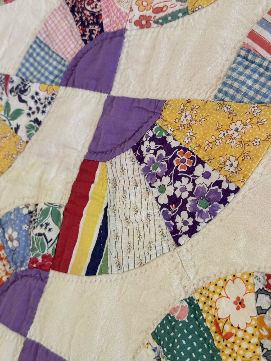 Vintage Quilt Grandmother's Fan Variation