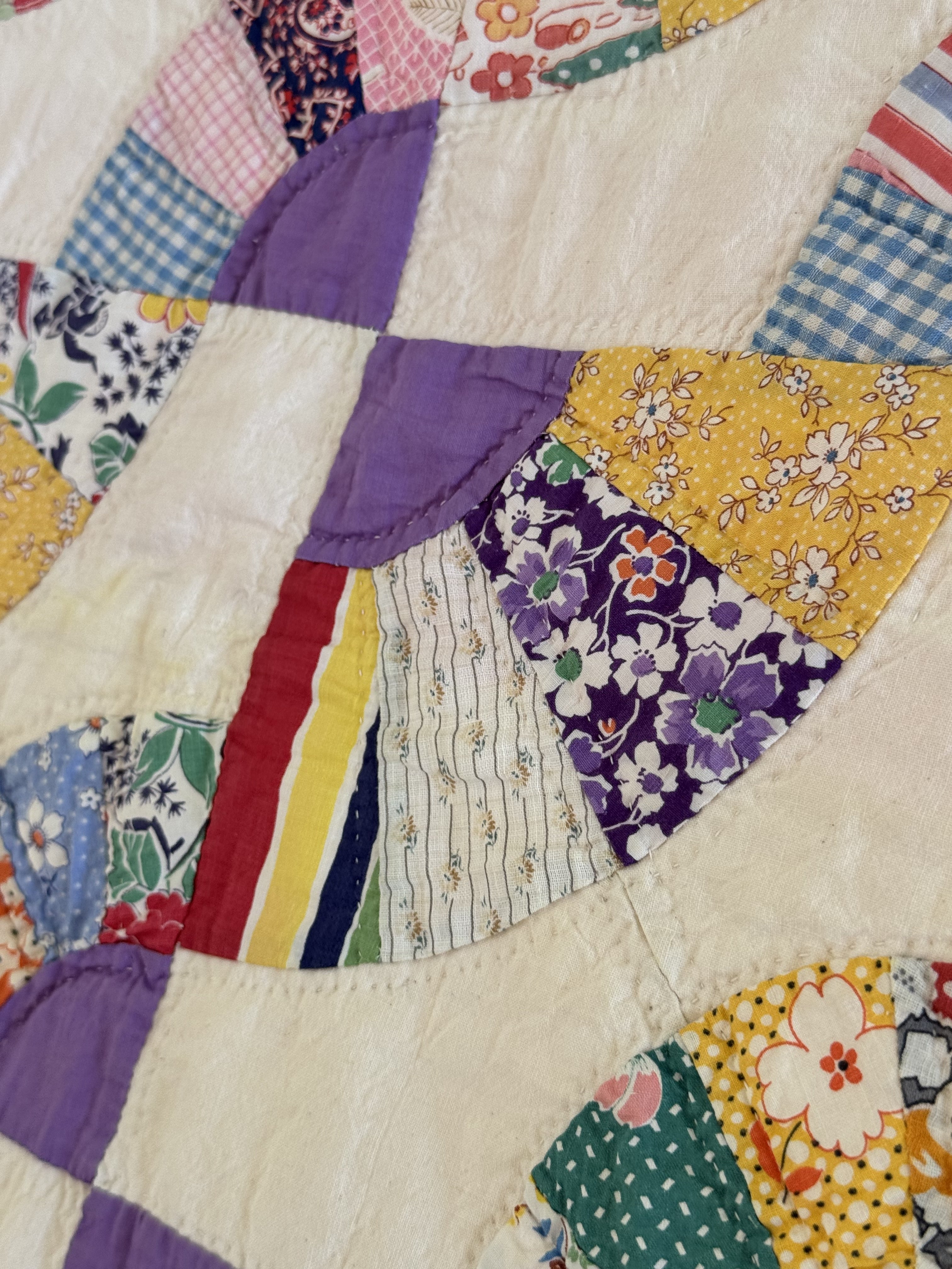 Vintage Quilt Grandmother's Fan Variation