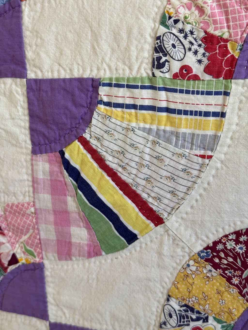 Vintage Quilt Grandmother's Fan Variation