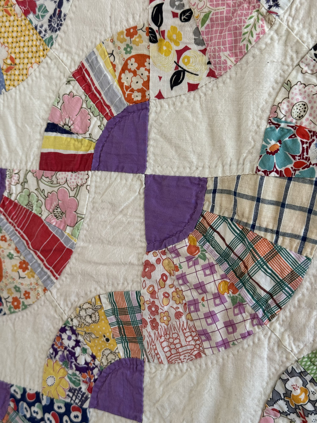 Vintage Quilt Grandmother's Fan Variation