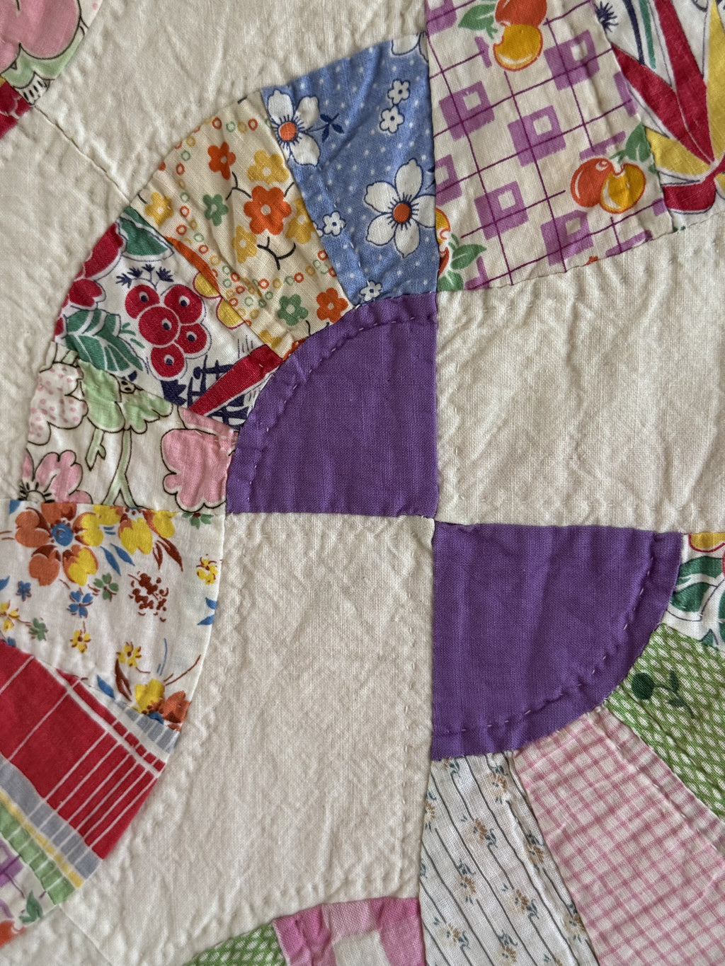 Vintage Quilt Grandmother's Fan Variation