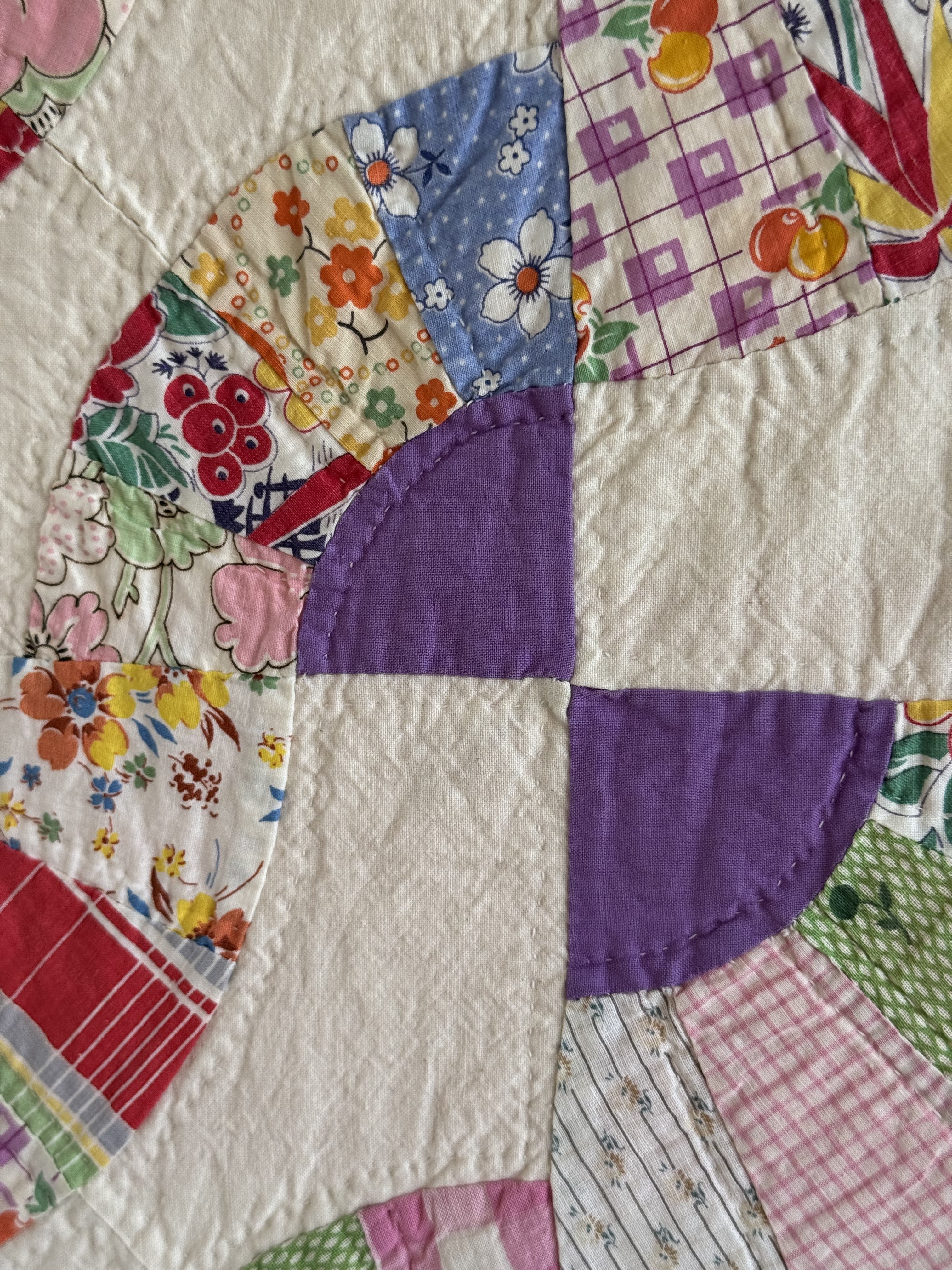 Vintage Quilt Grandmother's Fan Variation