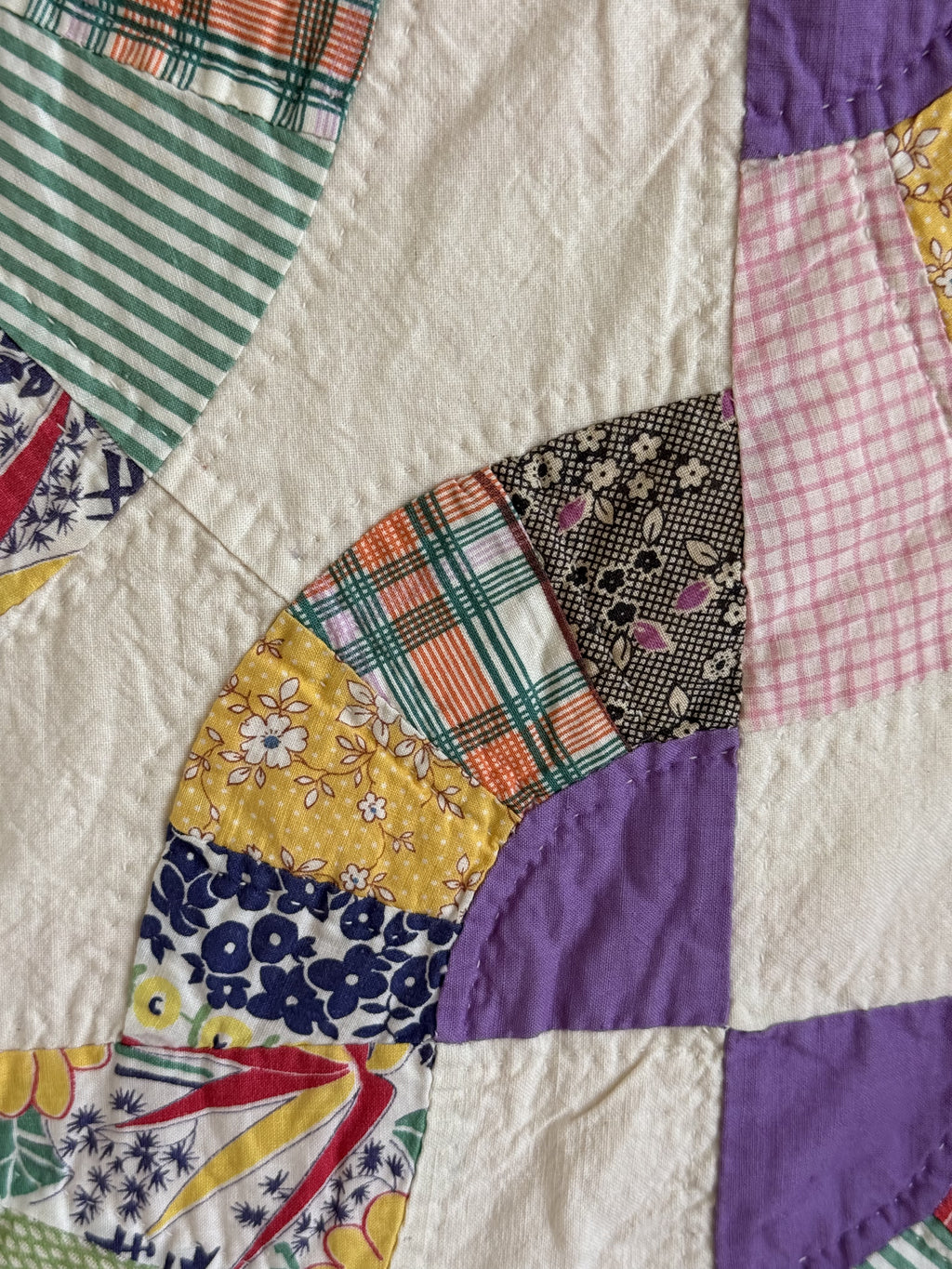 Vintage Quilt Grandmother's Fan Variation