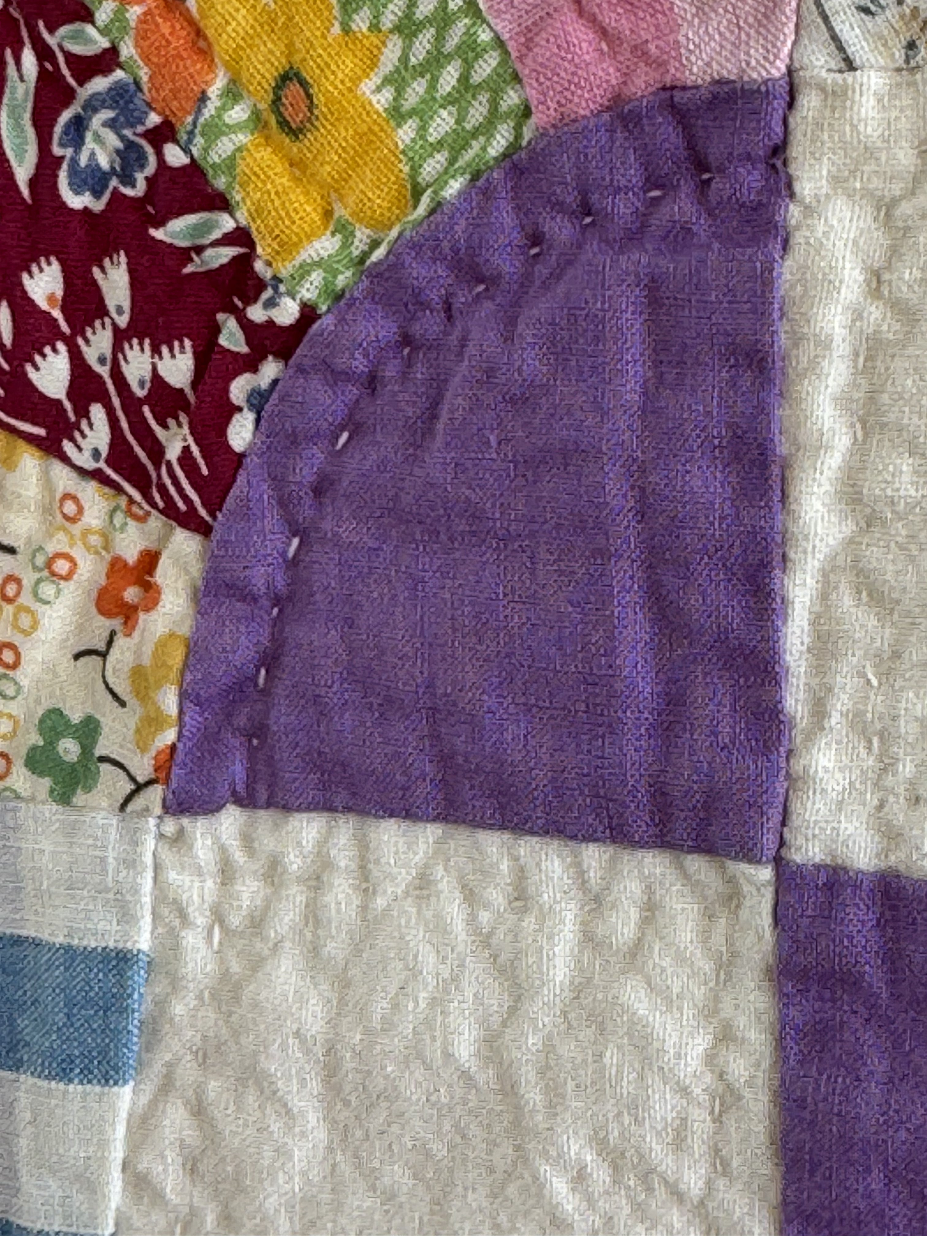 Vintage Quilt Grandmother's Fan Variation