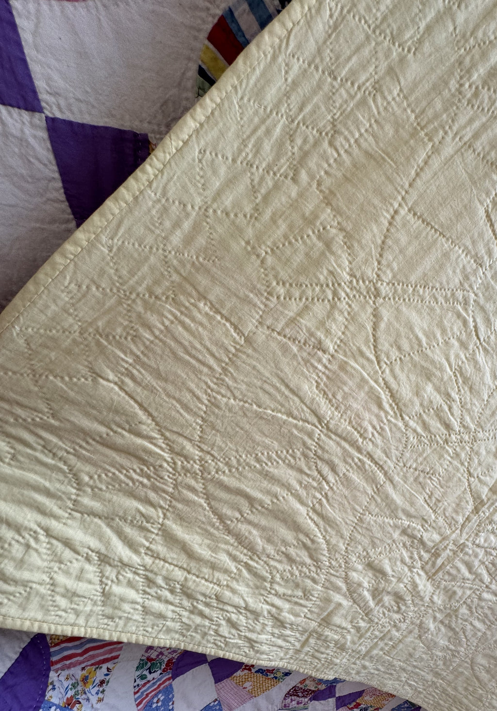Vintage Quilt Grandmother's Fan Variation