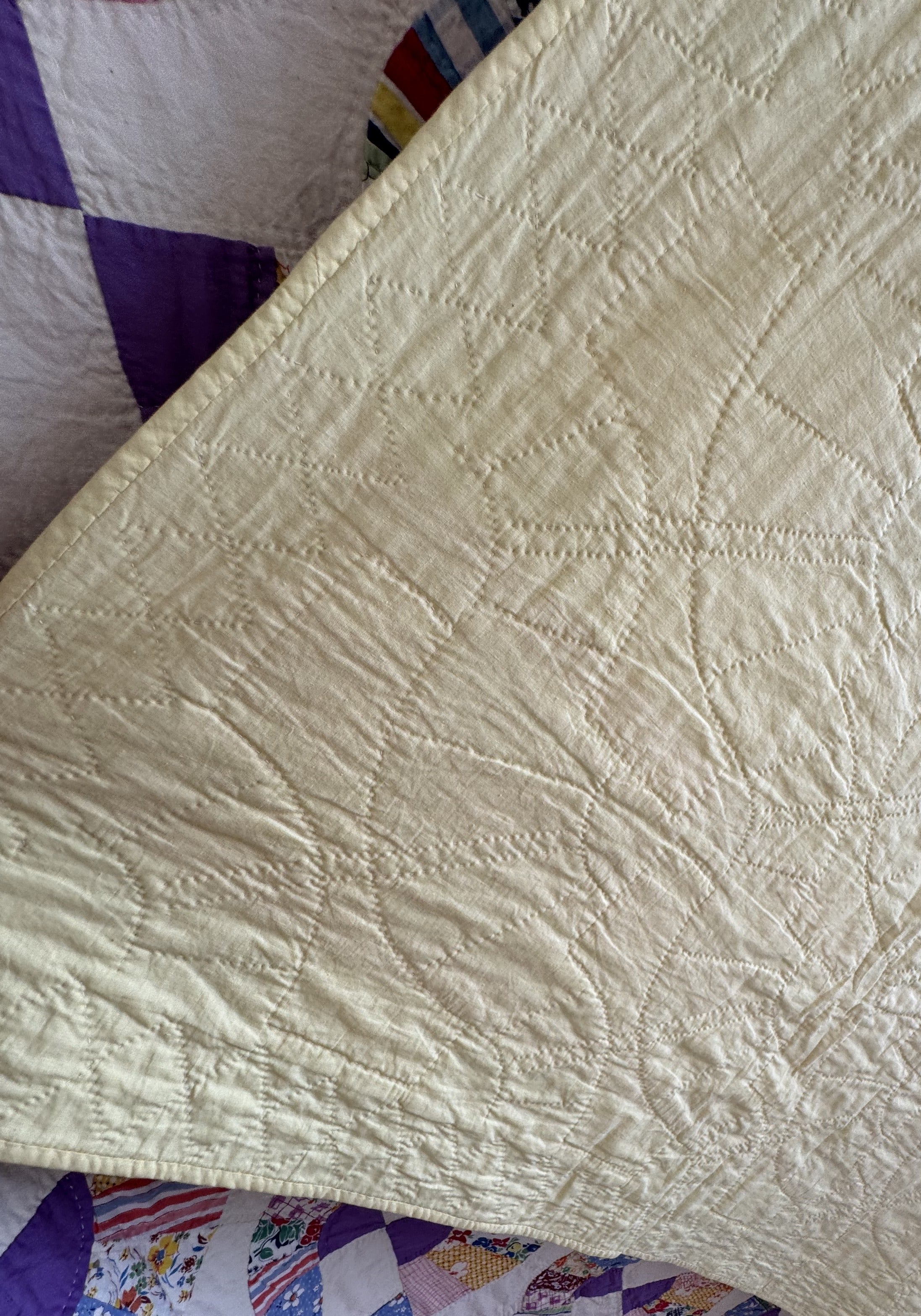 Vintage Quilt Grandmother's Fan Variation