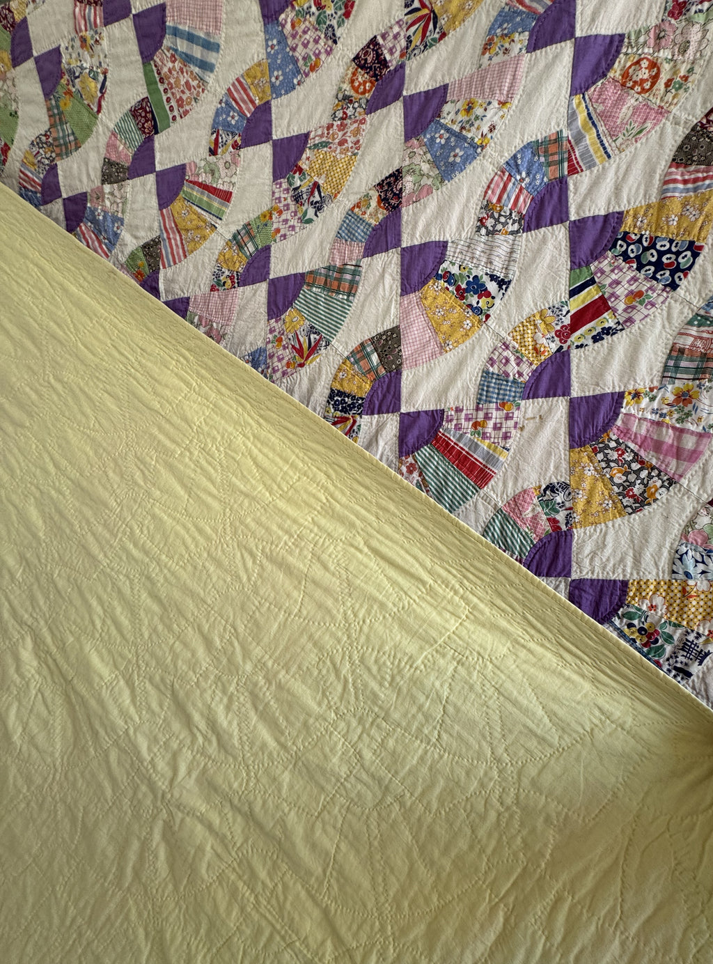 Vintage Quilt Grandmother's Fan Variation
