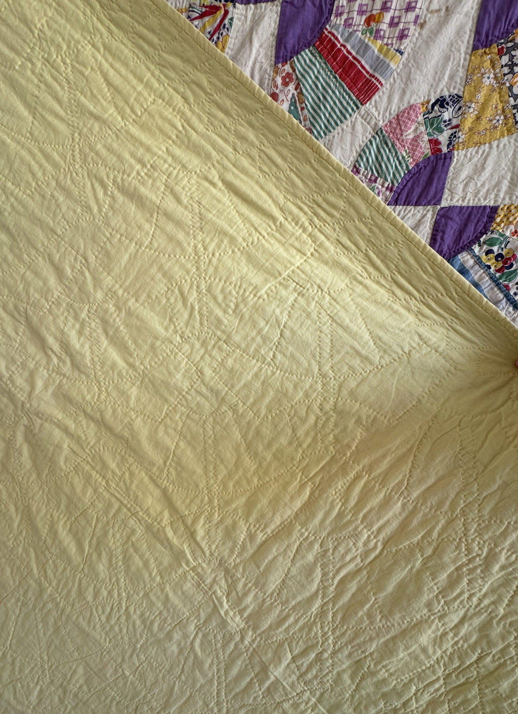 Vintage Quilt Grandmother's Fan Variation