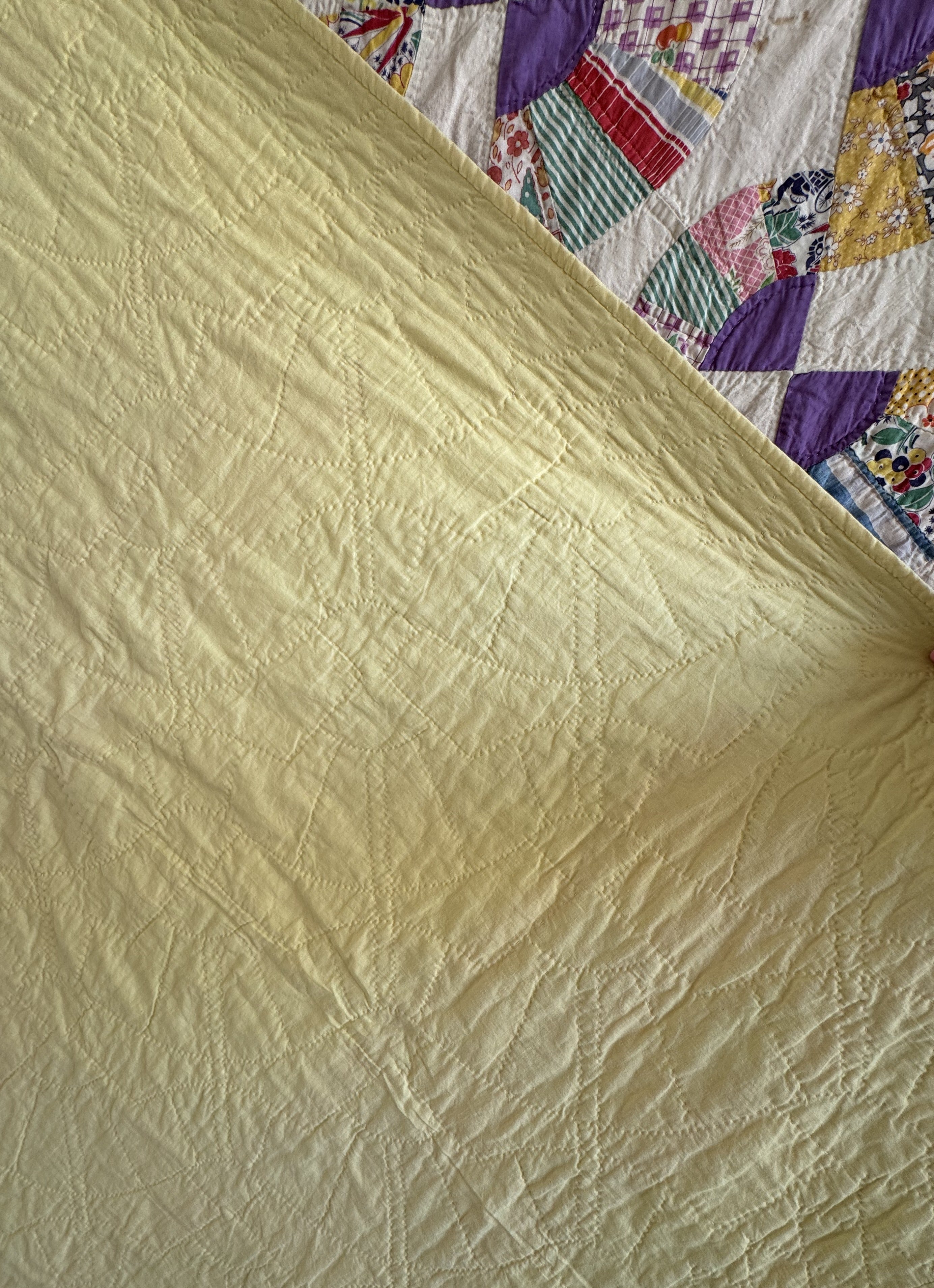 Vintage Quilt Grandmother's Fan Variation