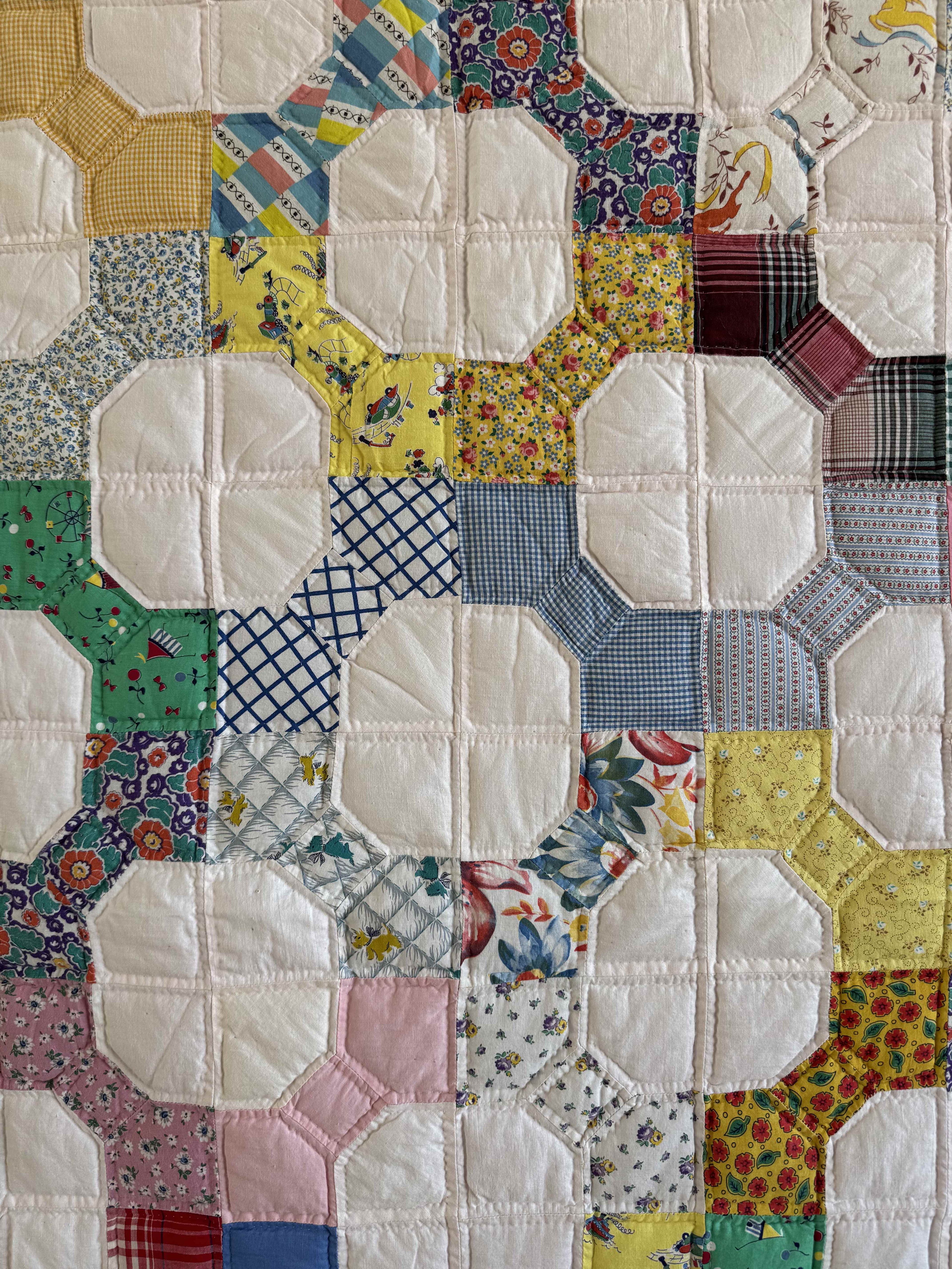 Vintage Bowtie Quilt 3D Variation Quilt