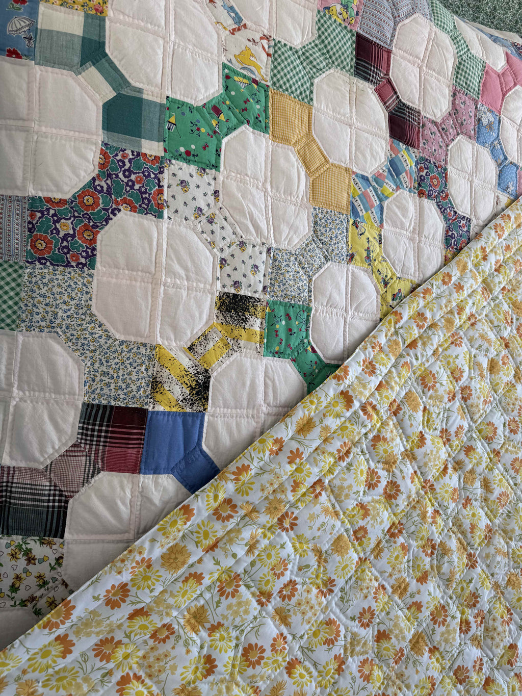 Vintage Bowtie Quilt 3D Variation Quilt