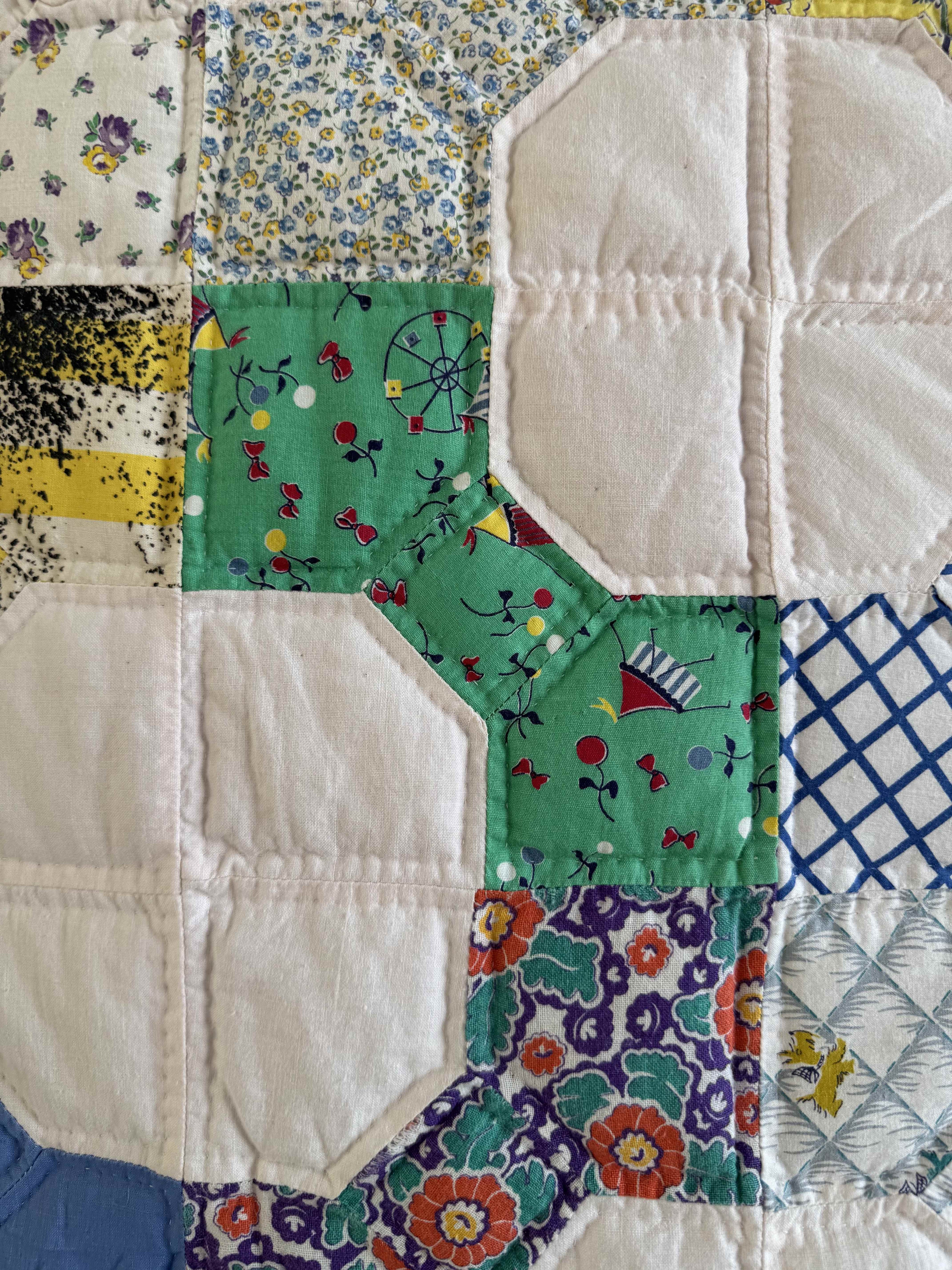 Vintage Bowtie Quilt 3D Variation Quilt