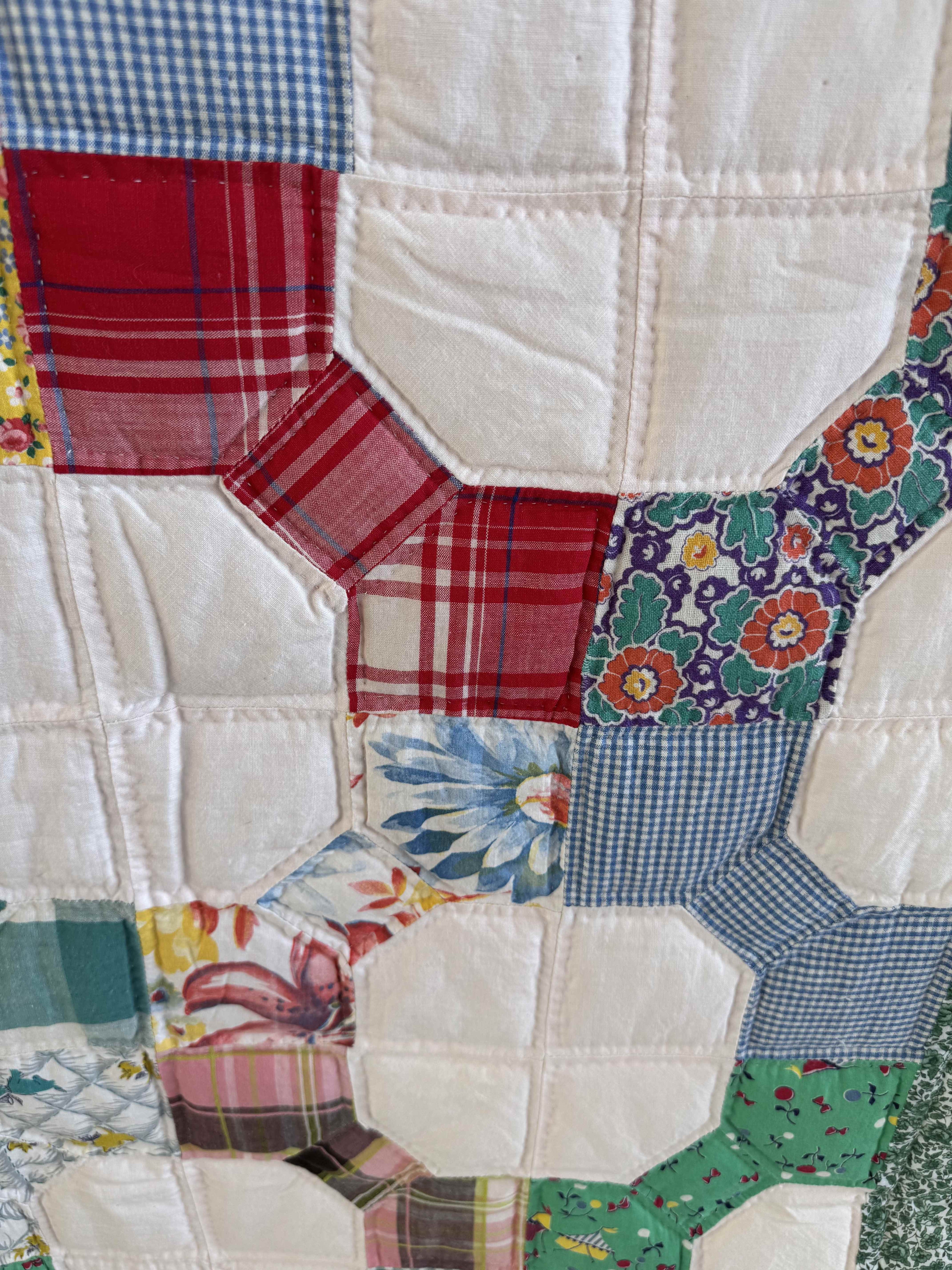Vintage Bowtie Quilt 3D Variation Quilt