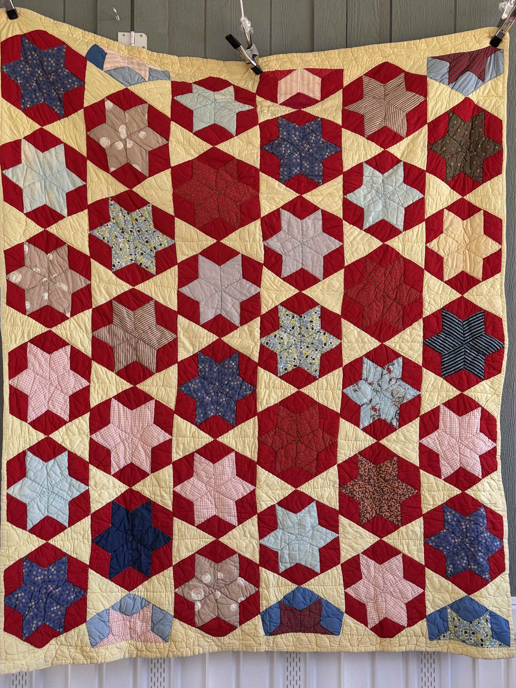 Antique Quilt Hexagonal Set on Point