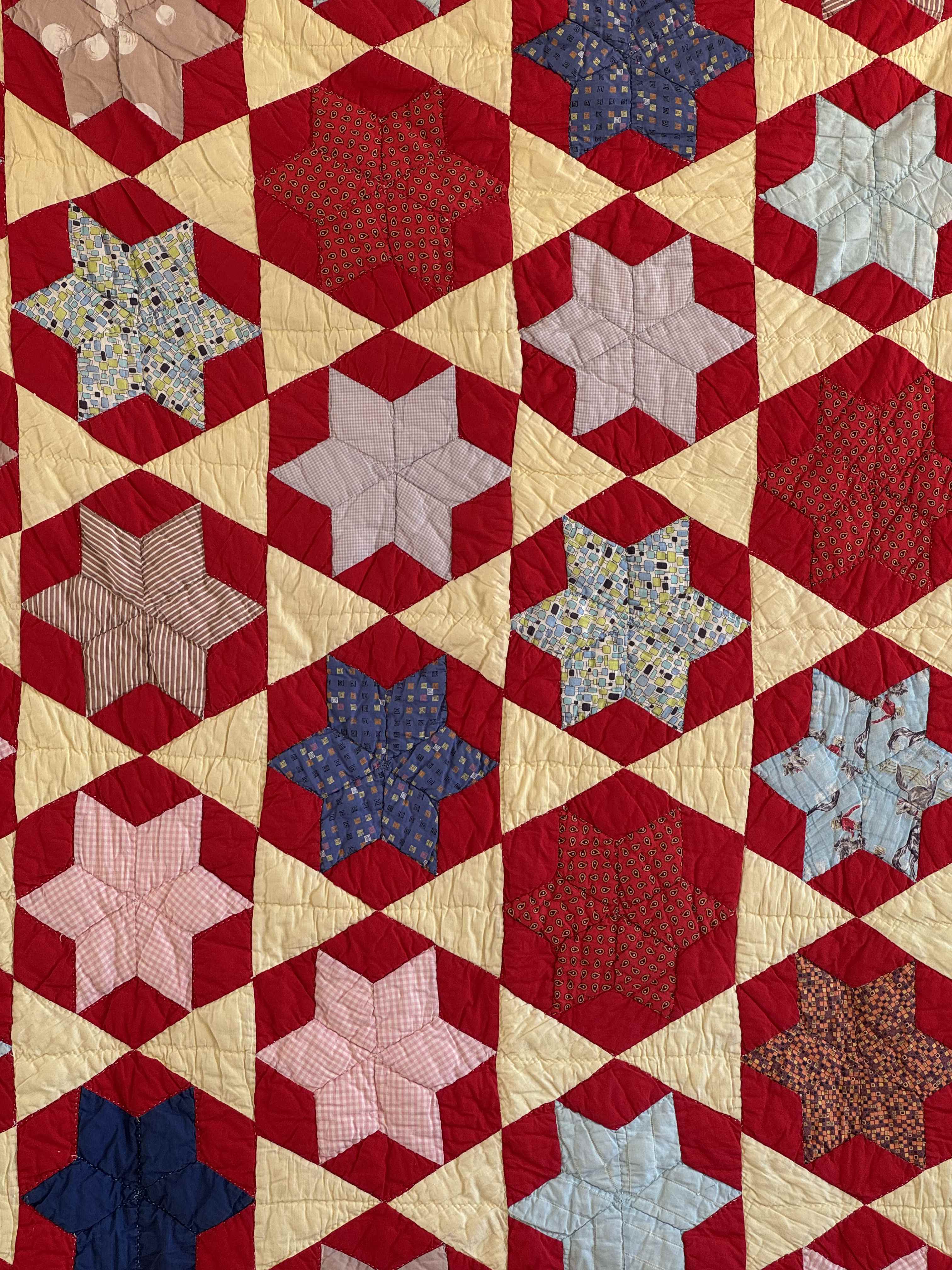 Antique Quilt Hexagonal Set on Point