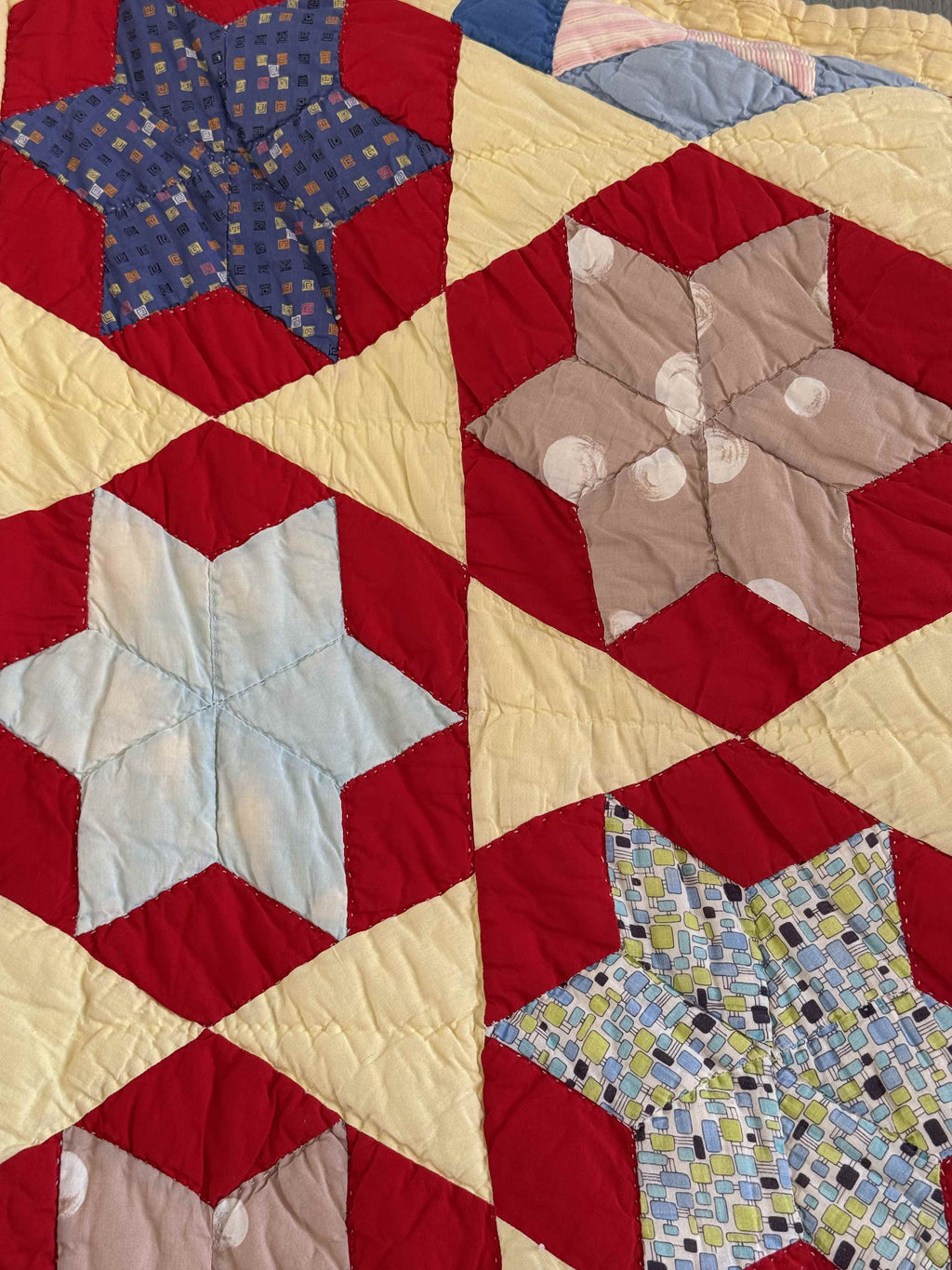 Antique Quilt Hexagonal Set on Point