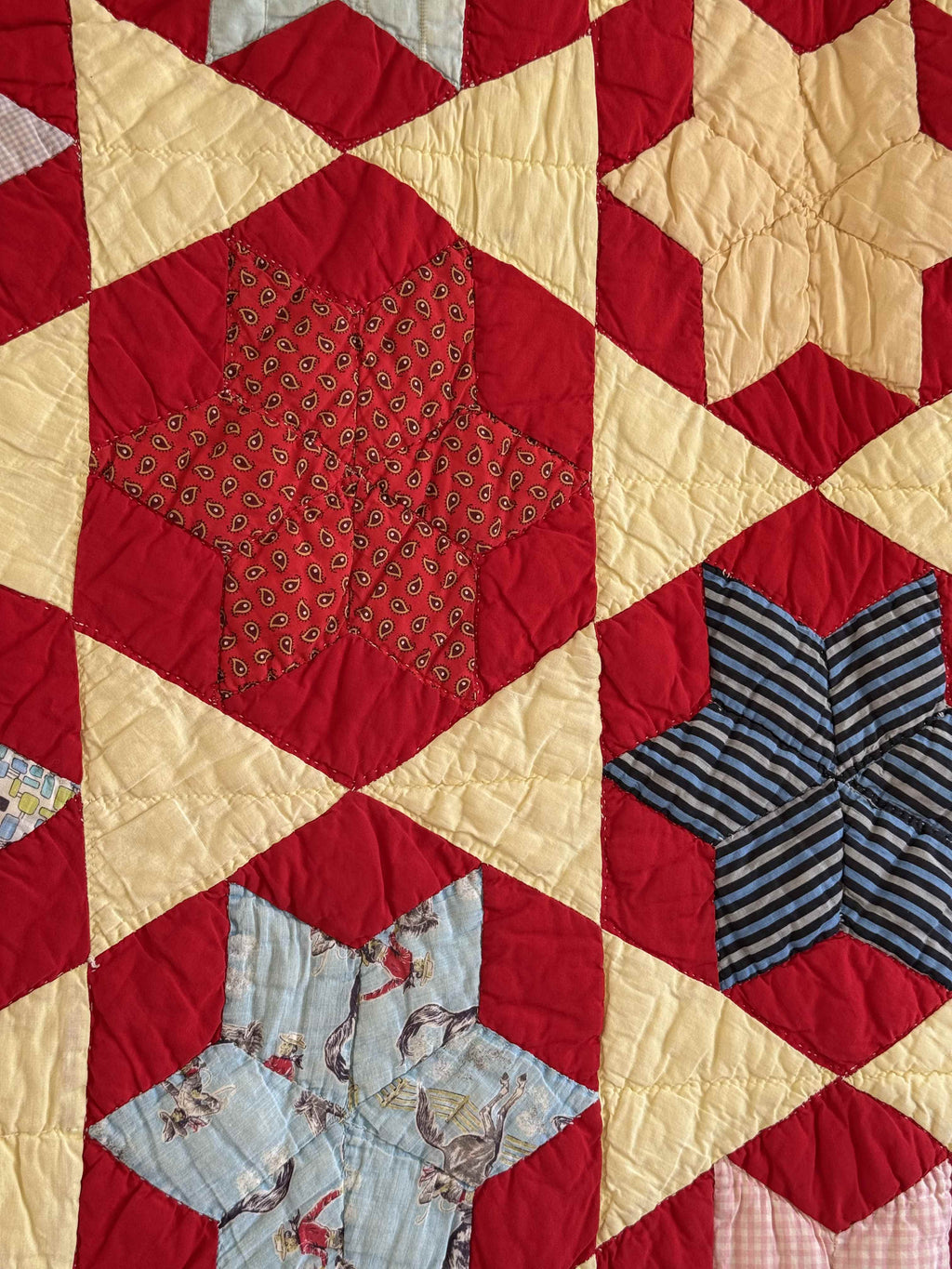 Antique Quilt Hexagonal Set on Point