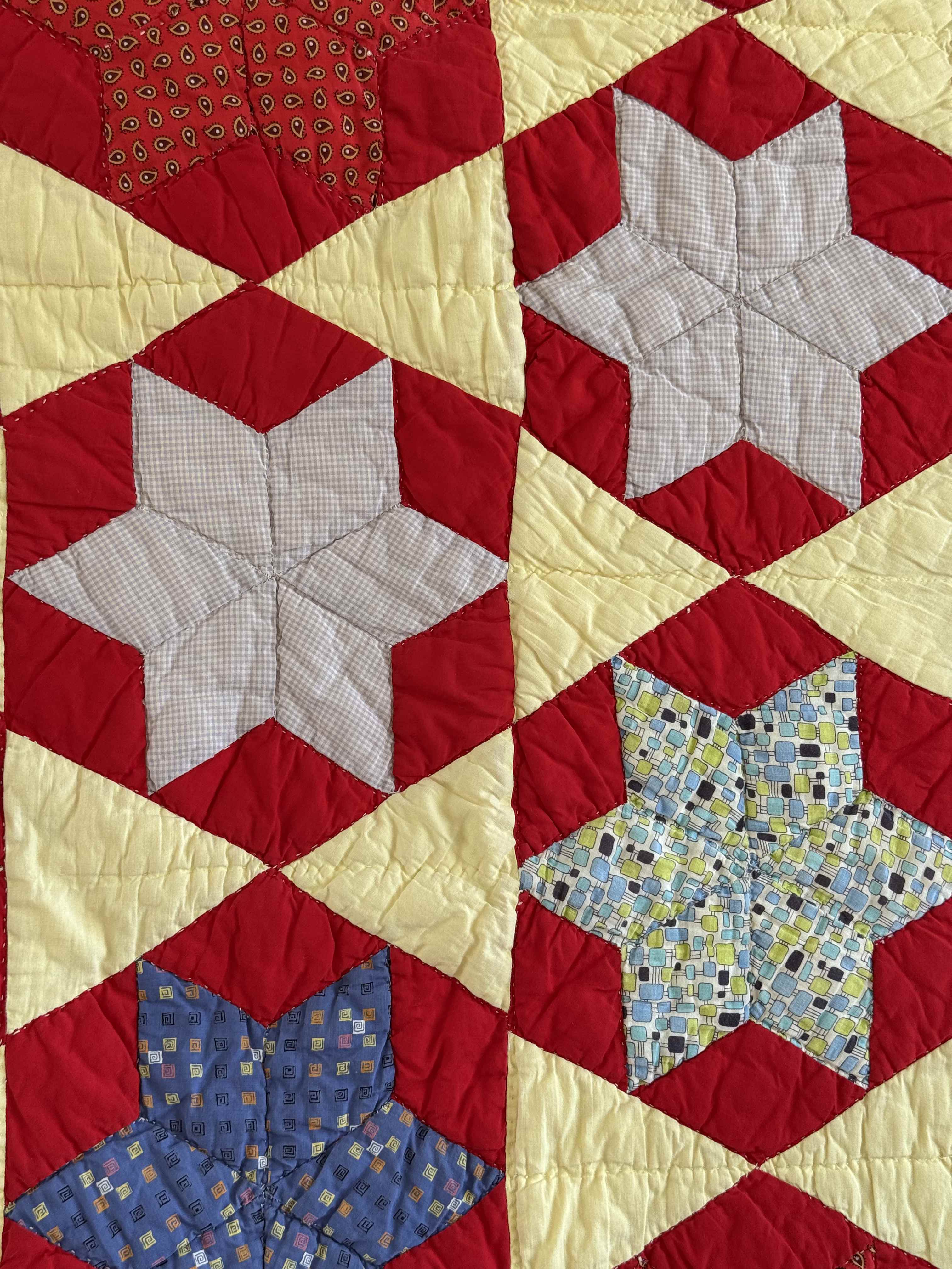 Antique Quilt Hexagonal Set on Point