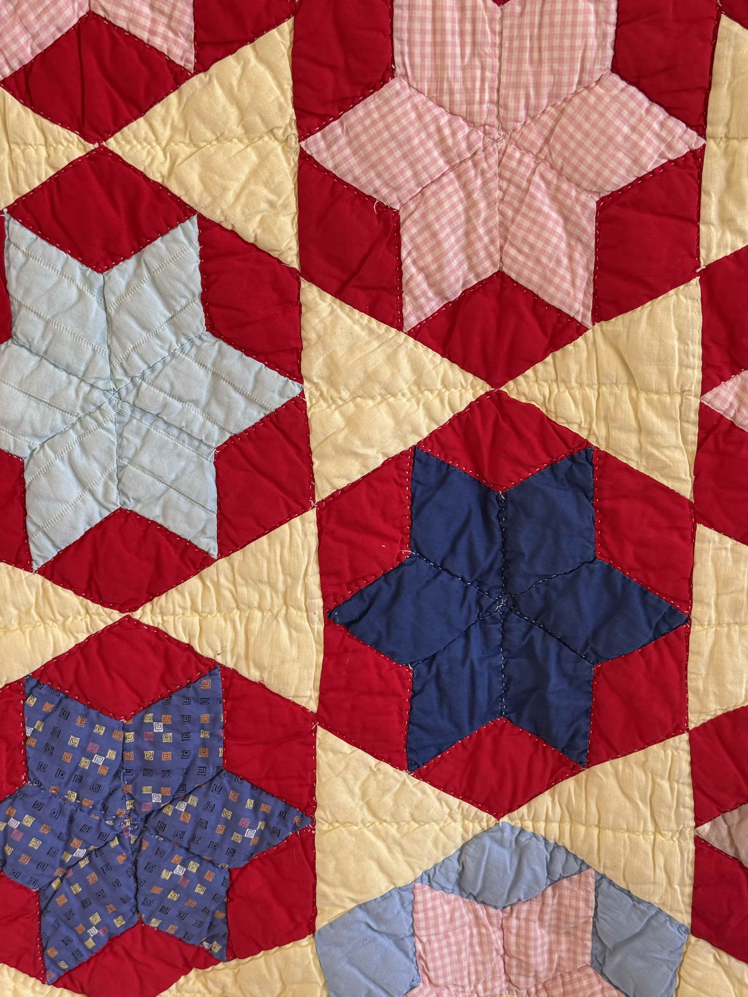Antique Quilt Hexagonal Set on Point