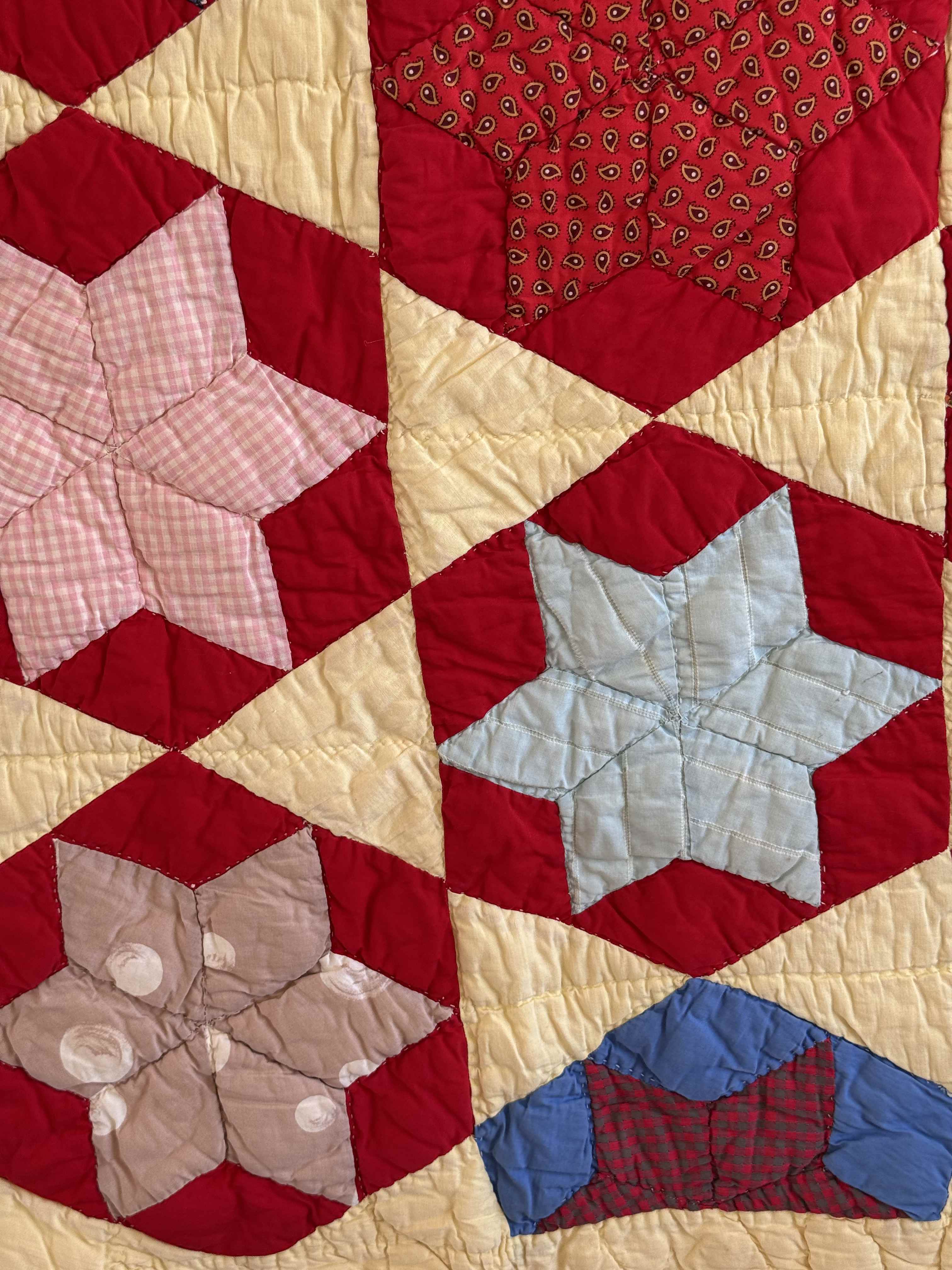 Antique Quilt Hexagonal Set on Point